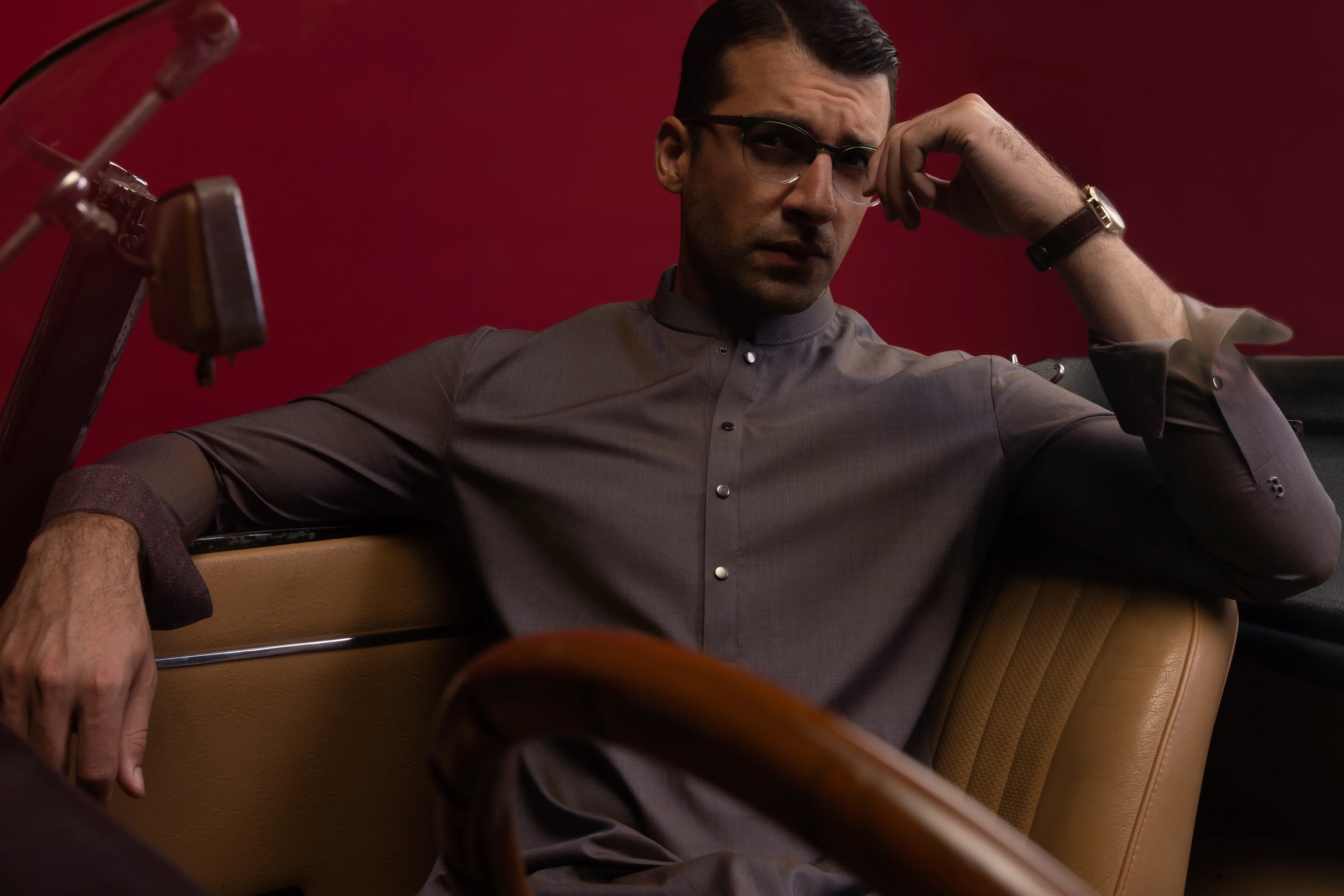 VINTAGE BROWN COTTON KURTA TROUSERS | CCMKT-S-US-39391-1/3 -FIJI - Image 5