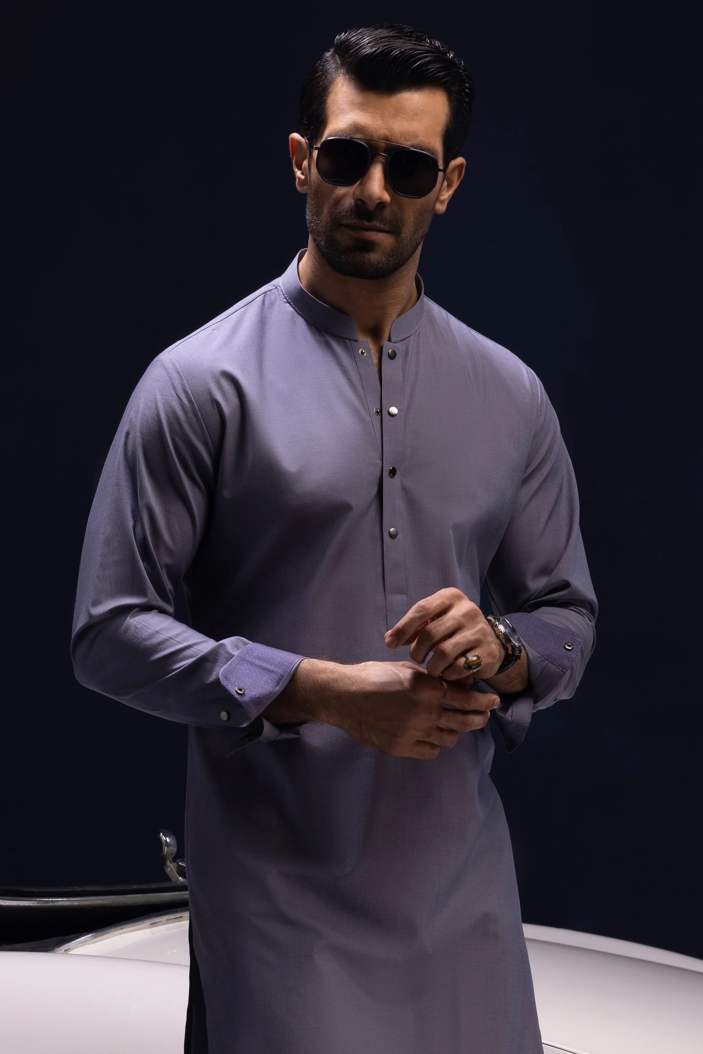 INDIGO COTTON KURTA TROUSERS | CCMKT-S-US-39391-2/3 -FIJI - Image 3