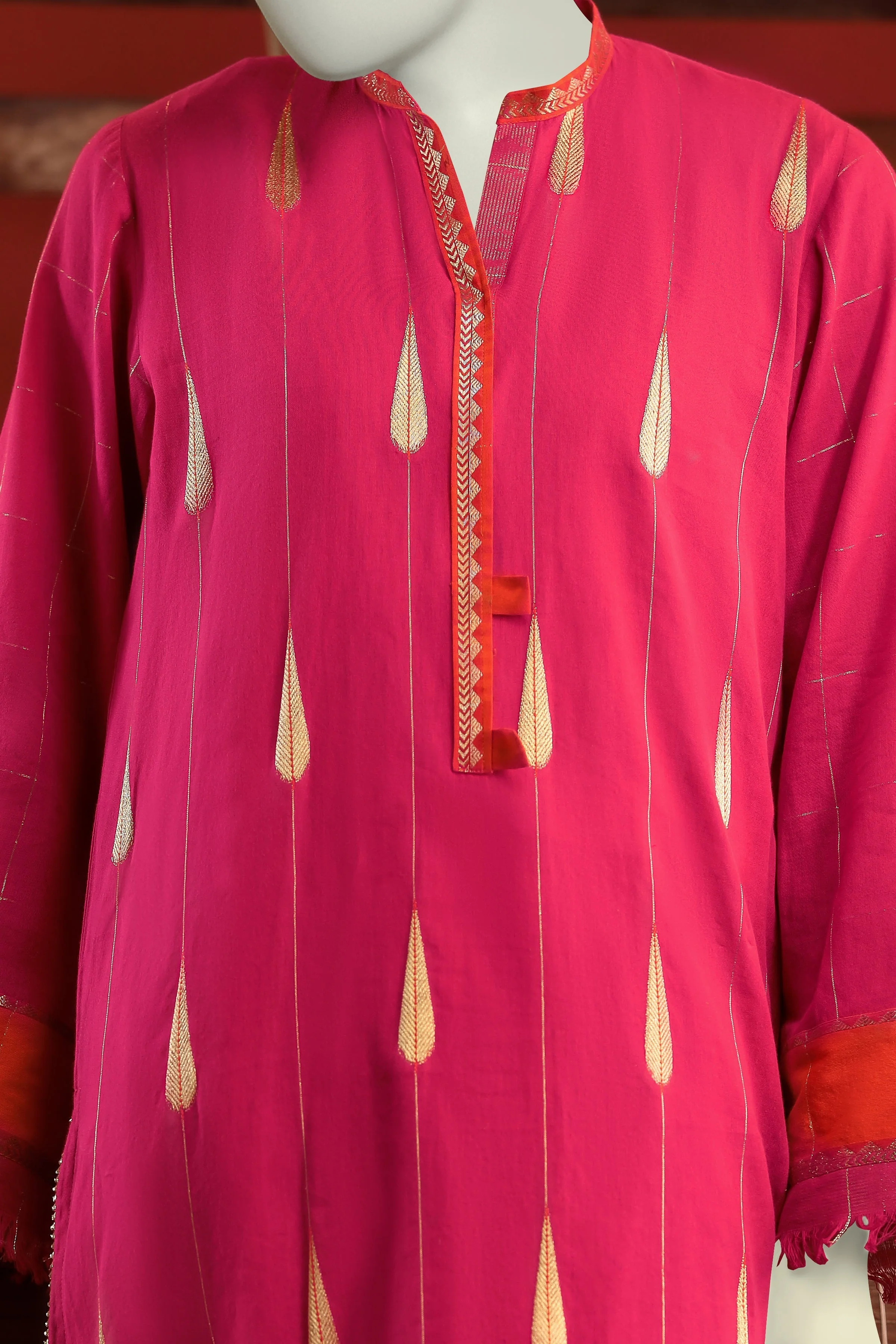 PINK JACQUARD KURTI | CCW-1PS-S-US-22-200 CYPRESS-1 - Image 5