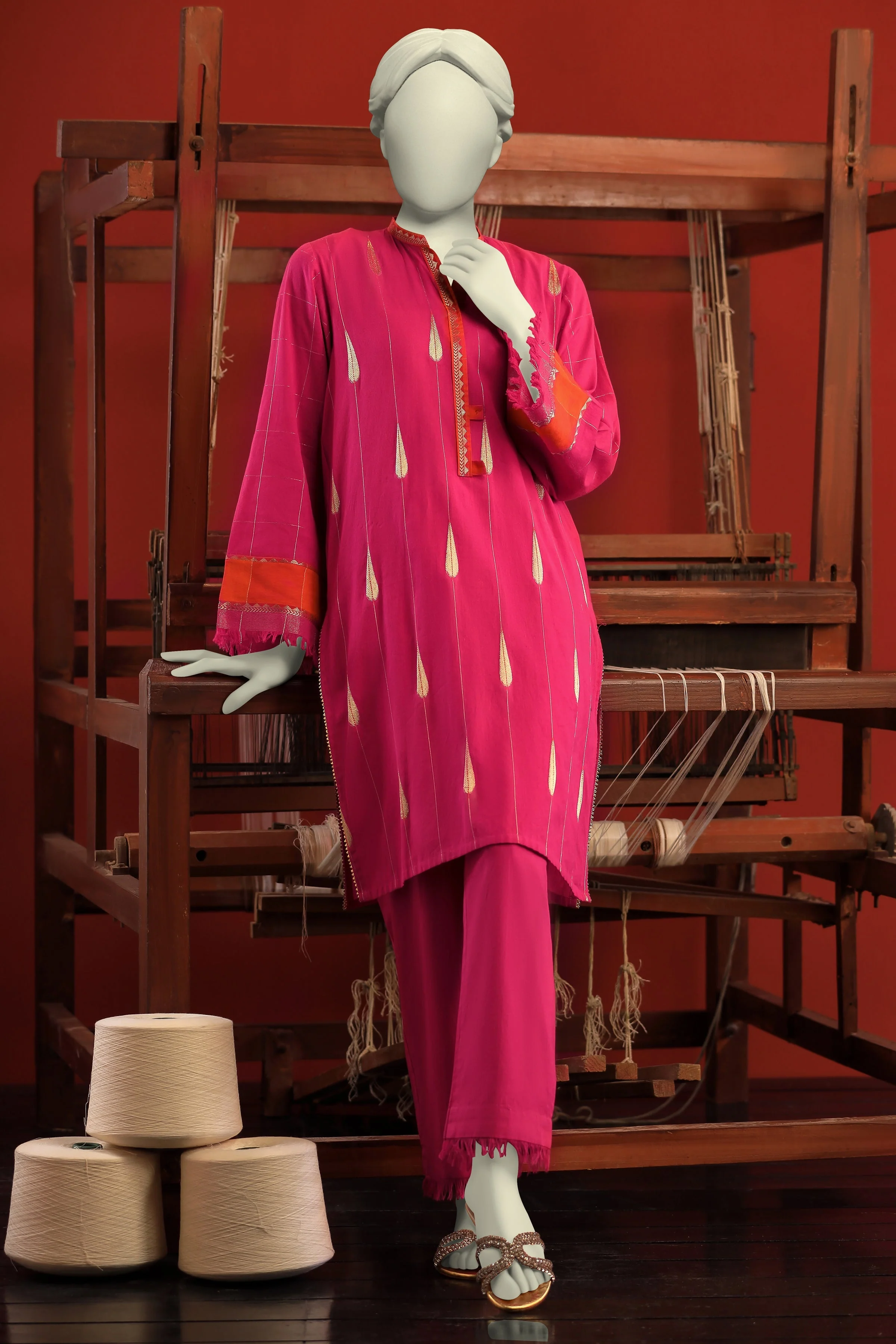 PINK JACQUARD KURTI | CCW-1PS-S-US-22-200 CYPRESS-1 - Image 6