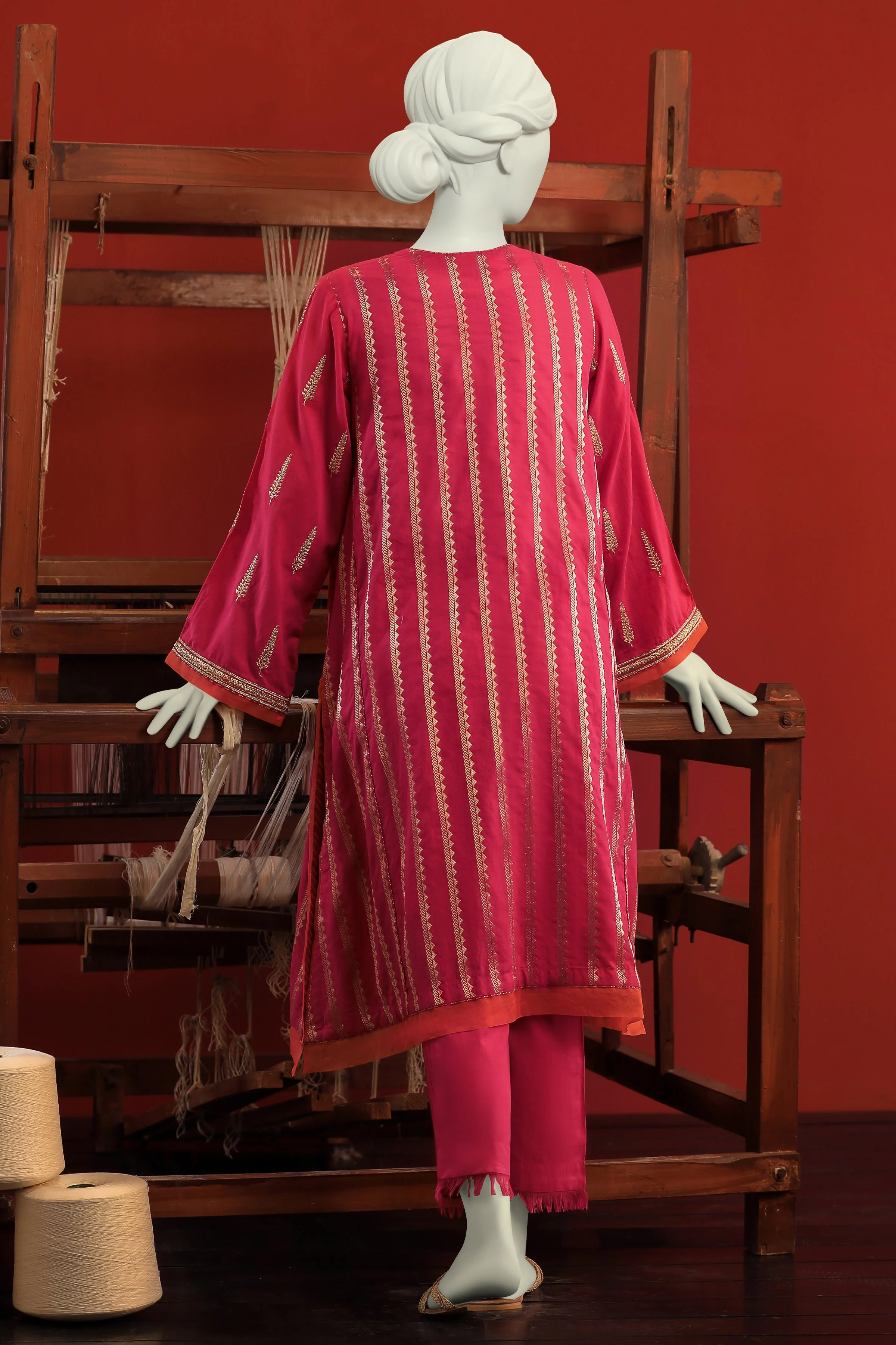 PINK JACQUARD KURTI | CCW-1PS-S-US-22-205 CYPRESS-2 - Image 2