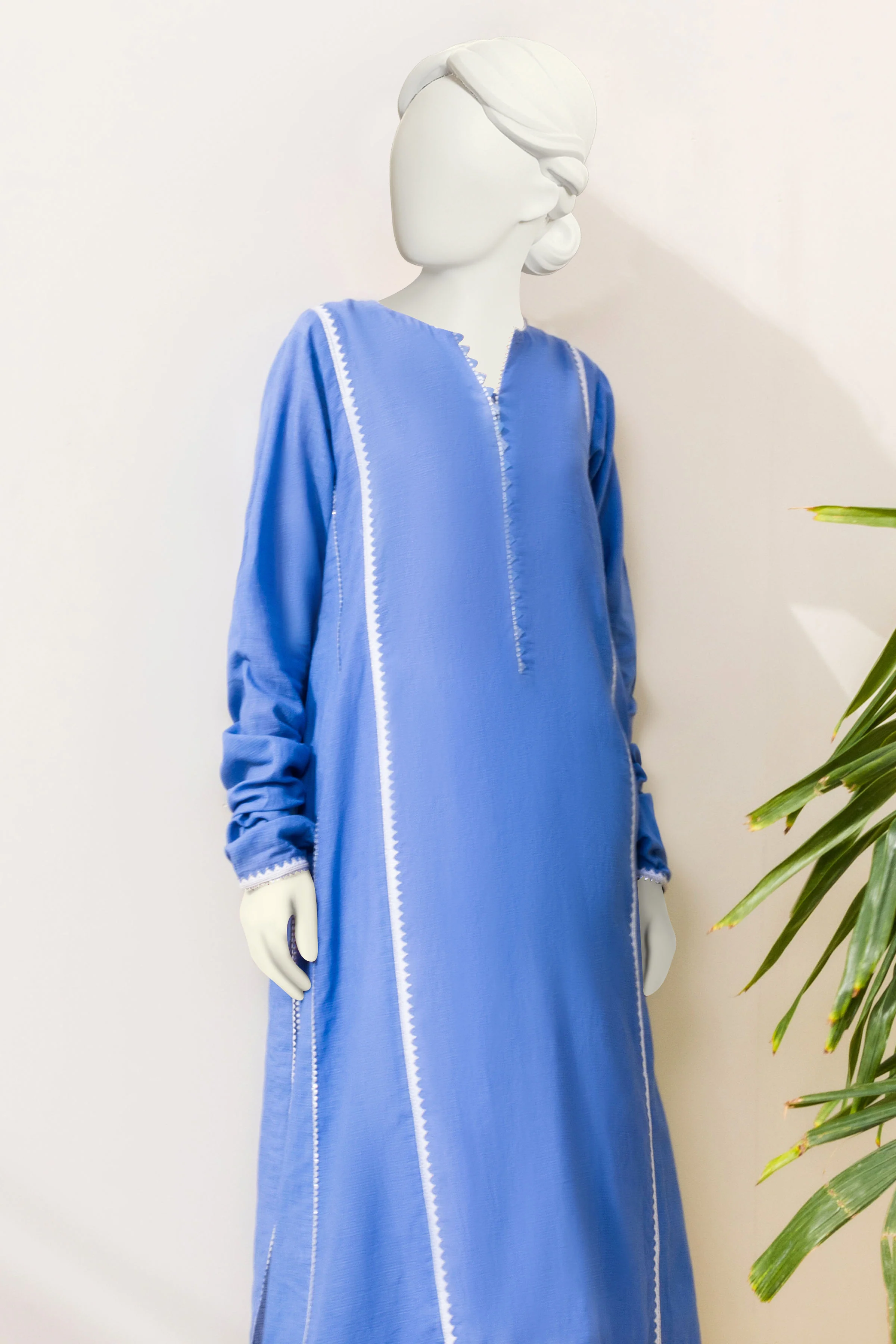 BLUE DOBBY KURTI | CCW-1PS-S-US-22-220 AURA - Image 4