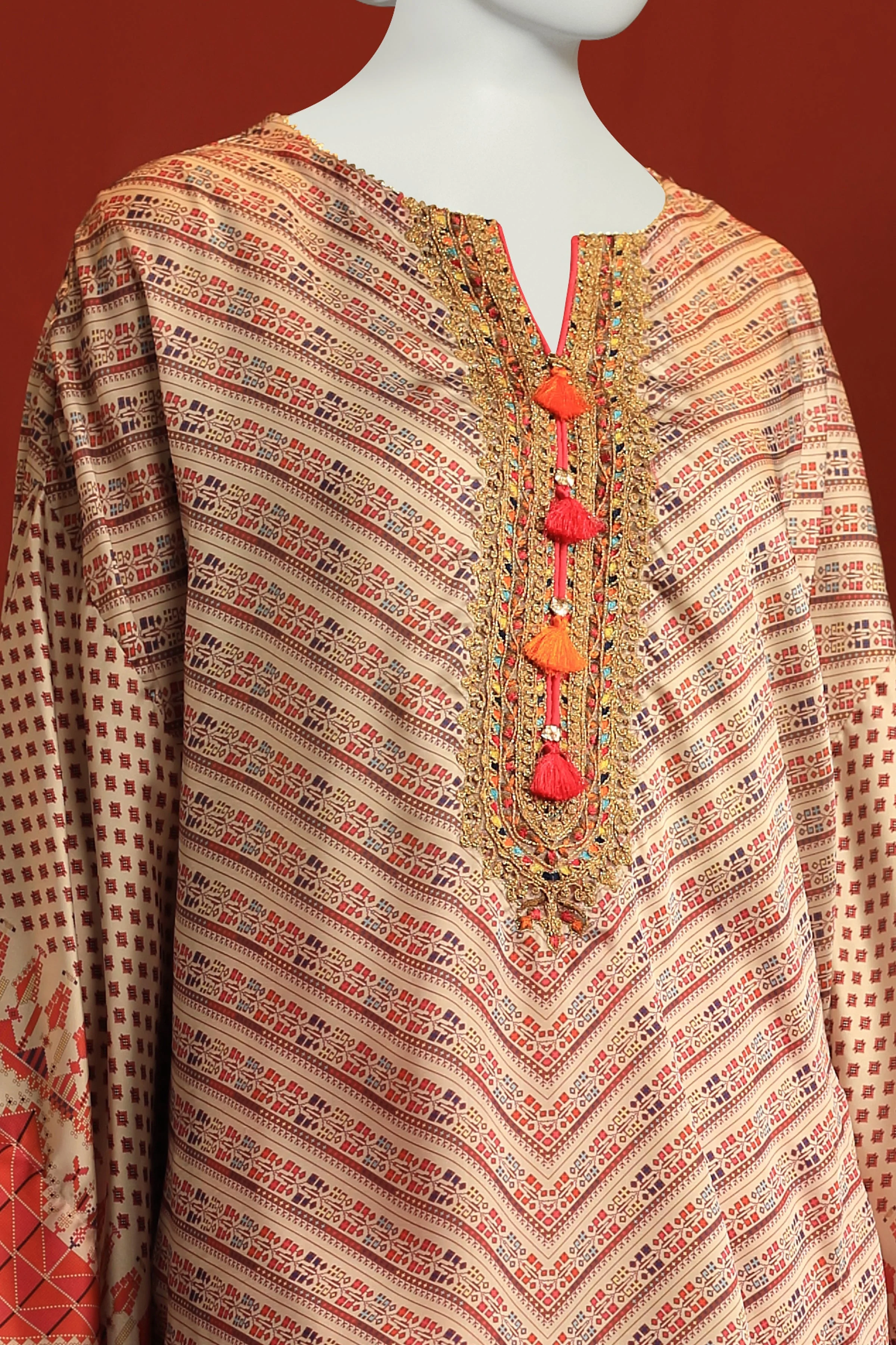 MULTICOLOR SILK KURTI | CCW-1PS-S-US-22-224 PEARL-510 - Image 3