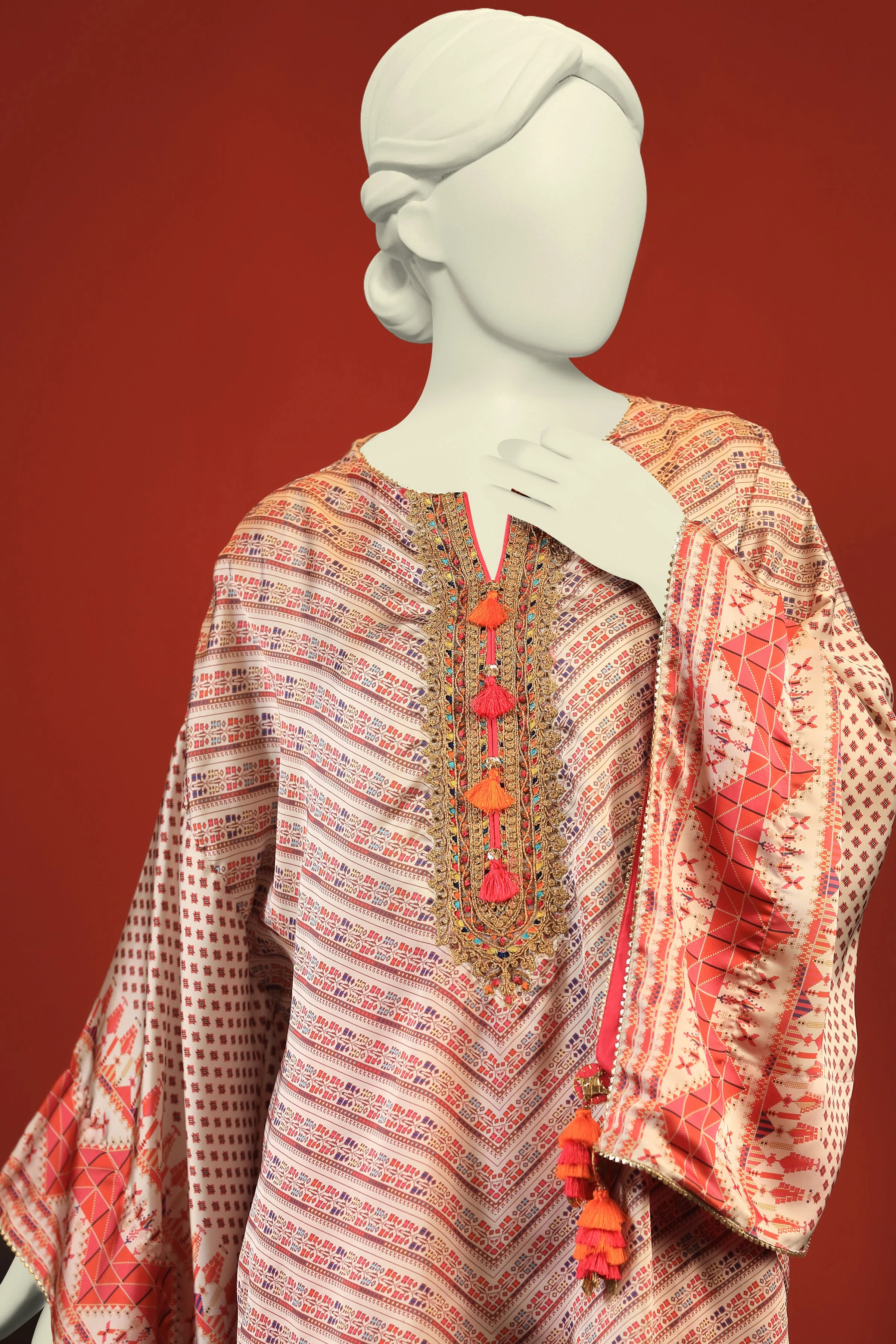 MULTICOLOR SILK KURTI | CCW-1PS-S-US-22-224 PEARL-510 - Image 6