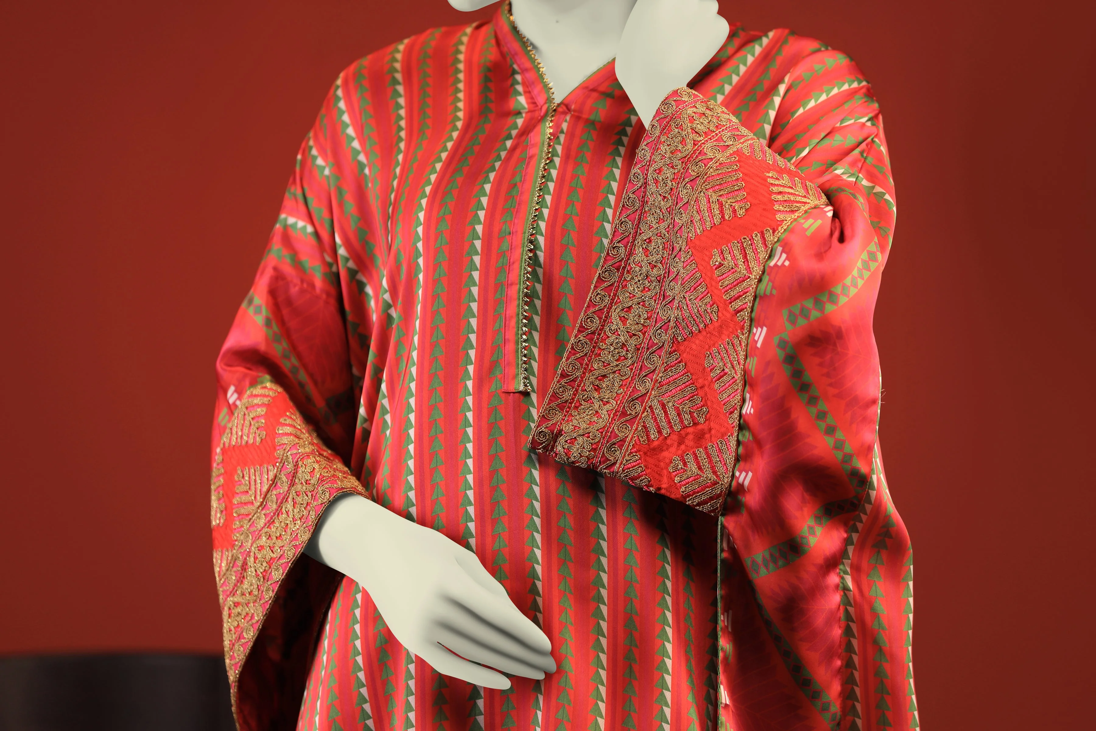 RED SILK KURTI | CCW-1PS-S-US-22-225 FLAMINGO - Image 10