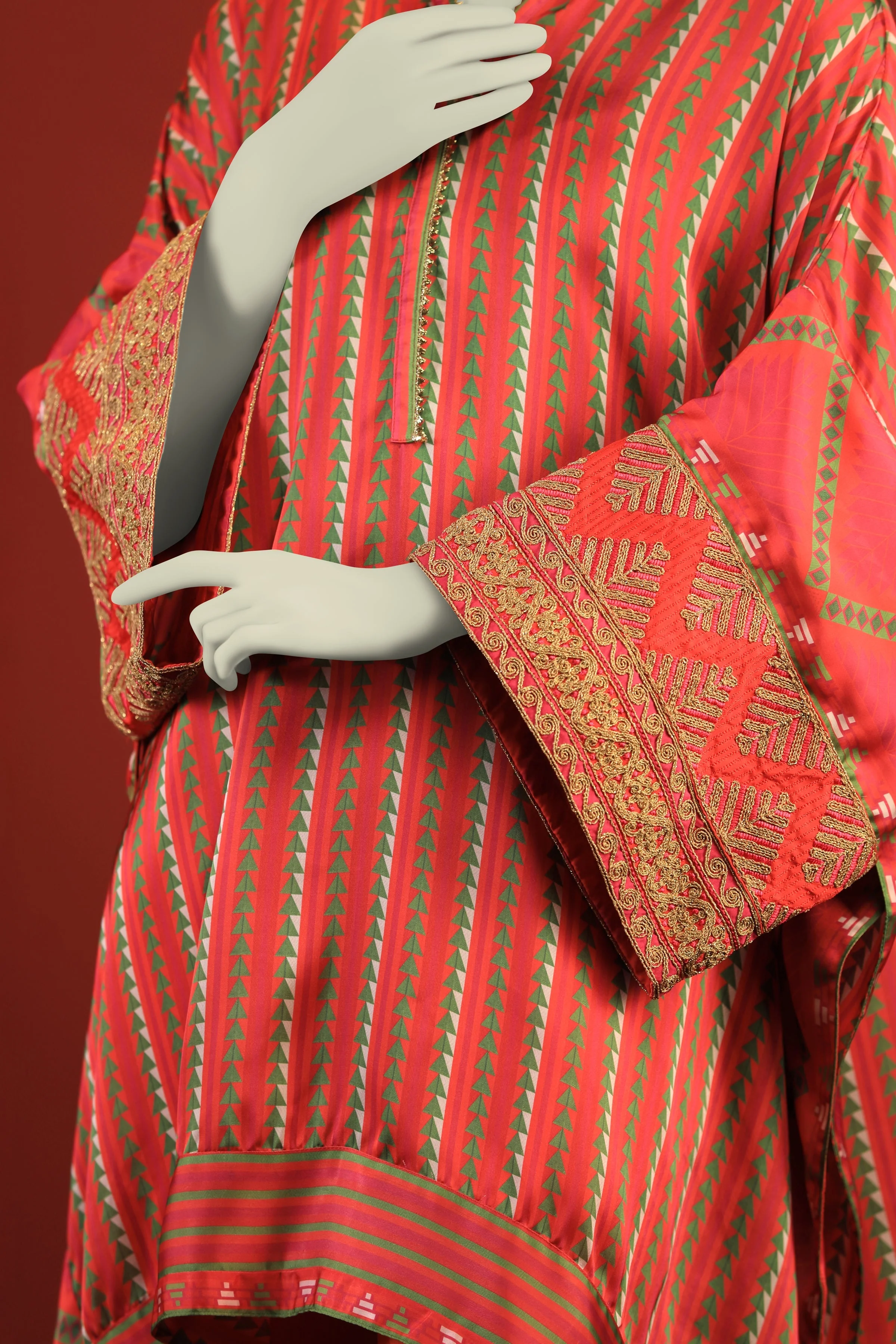 RED SILK KURTI | CCW-1PS-S-US-22-225 FLAMINGO - Image 7