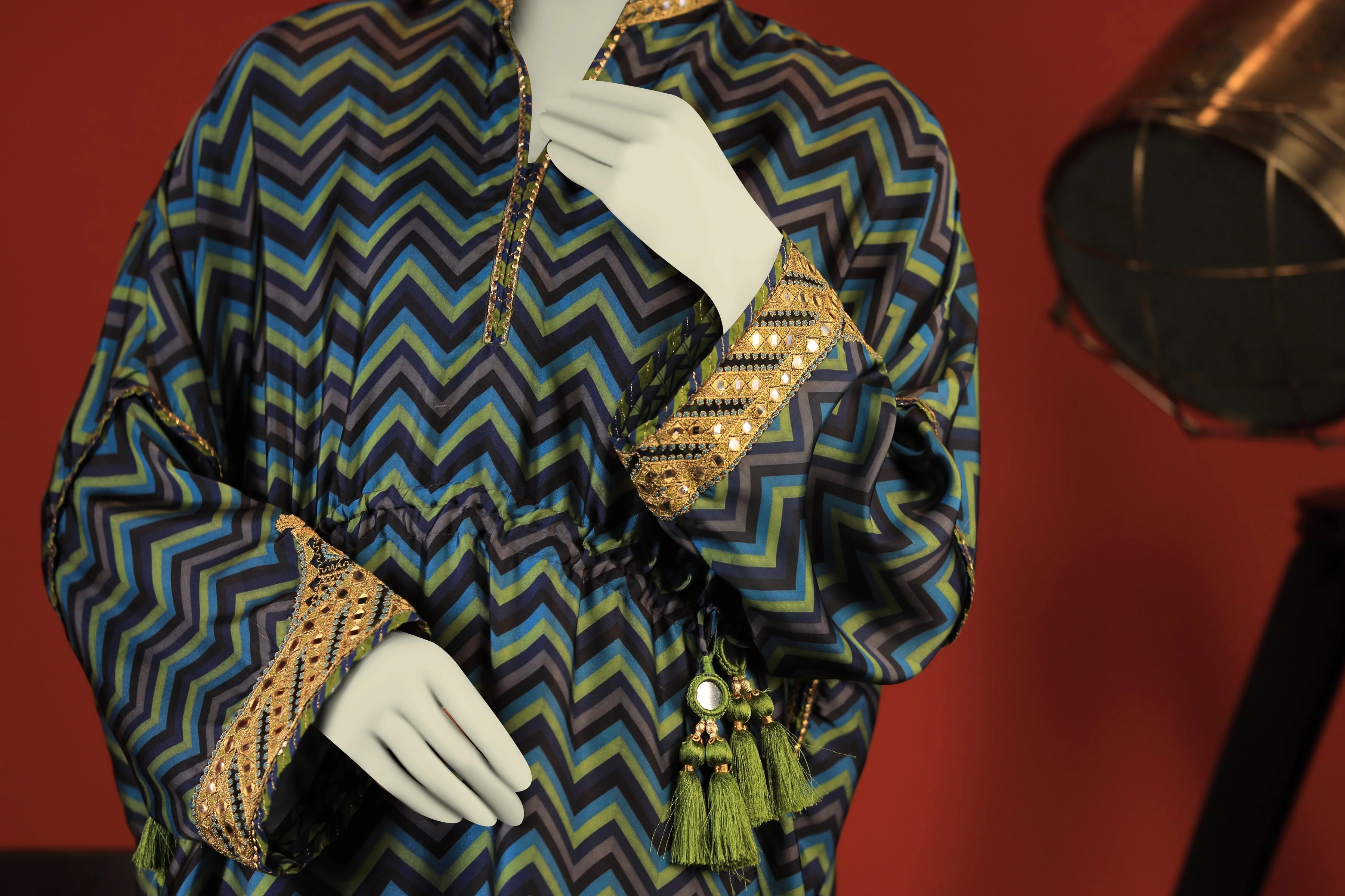 BLUE SILK KURTI | CCW-1PS-S-US-22-227 PEACOCK - Image 5