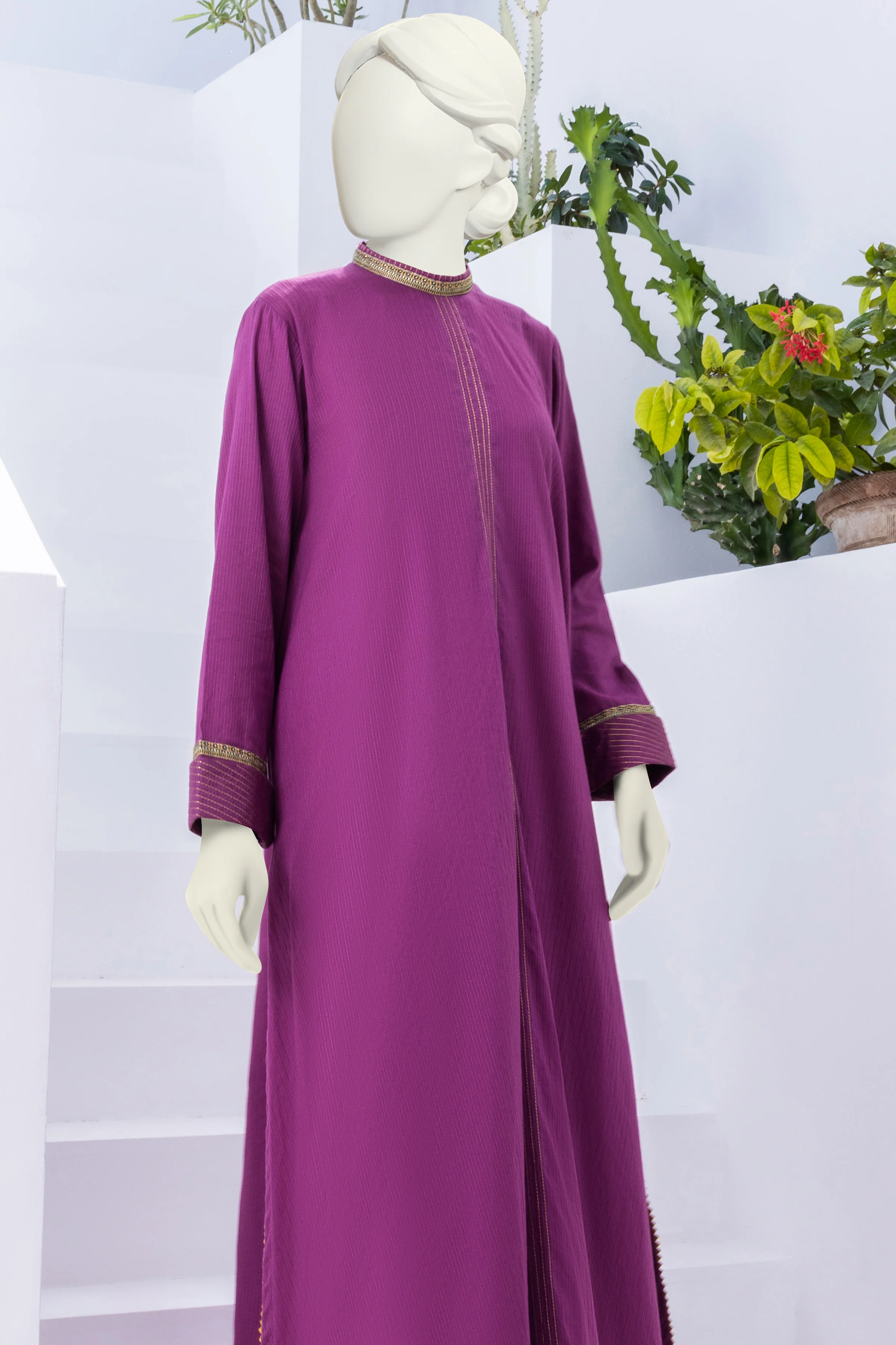 PURPLE JACQUARD KURTI | CCW-1PS-S-US-22-3075 DARK TURFFLE - Image 5