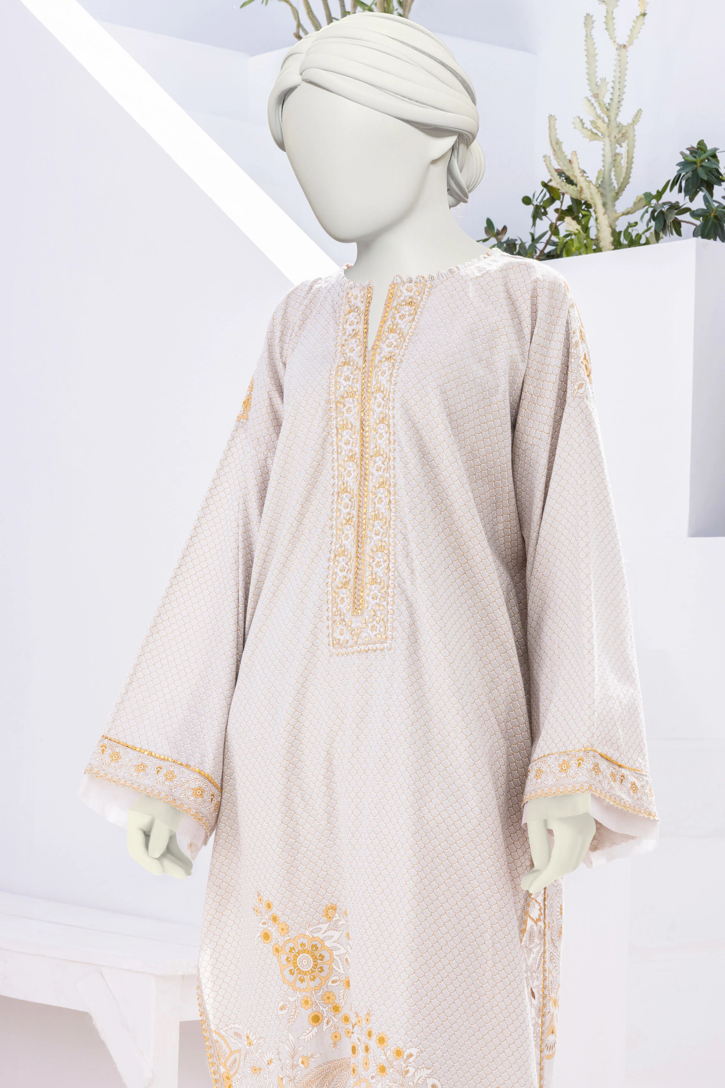 BEIGE-GREY LAWN 2PC STITCHED | CCW-2PS-ST-S-US-22-1702 MOTIA - Image 5