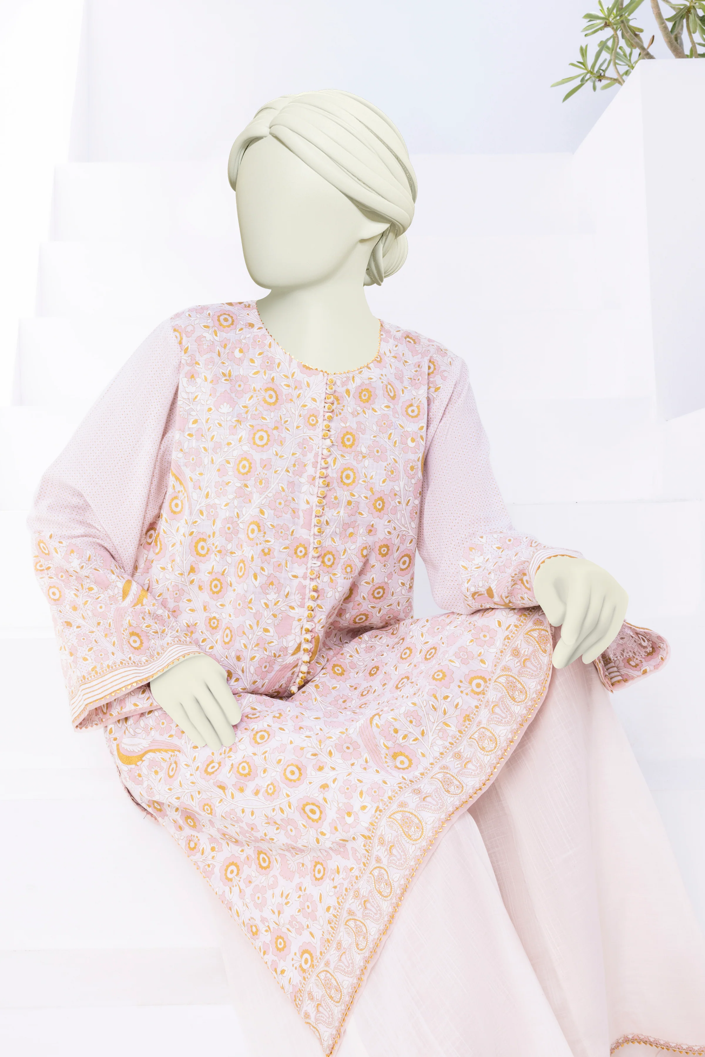 CORAL PINK LAWN 2PC STITCHED | CCW-2PS-ST-S-US-22-1704 GULSHAN - Image 3