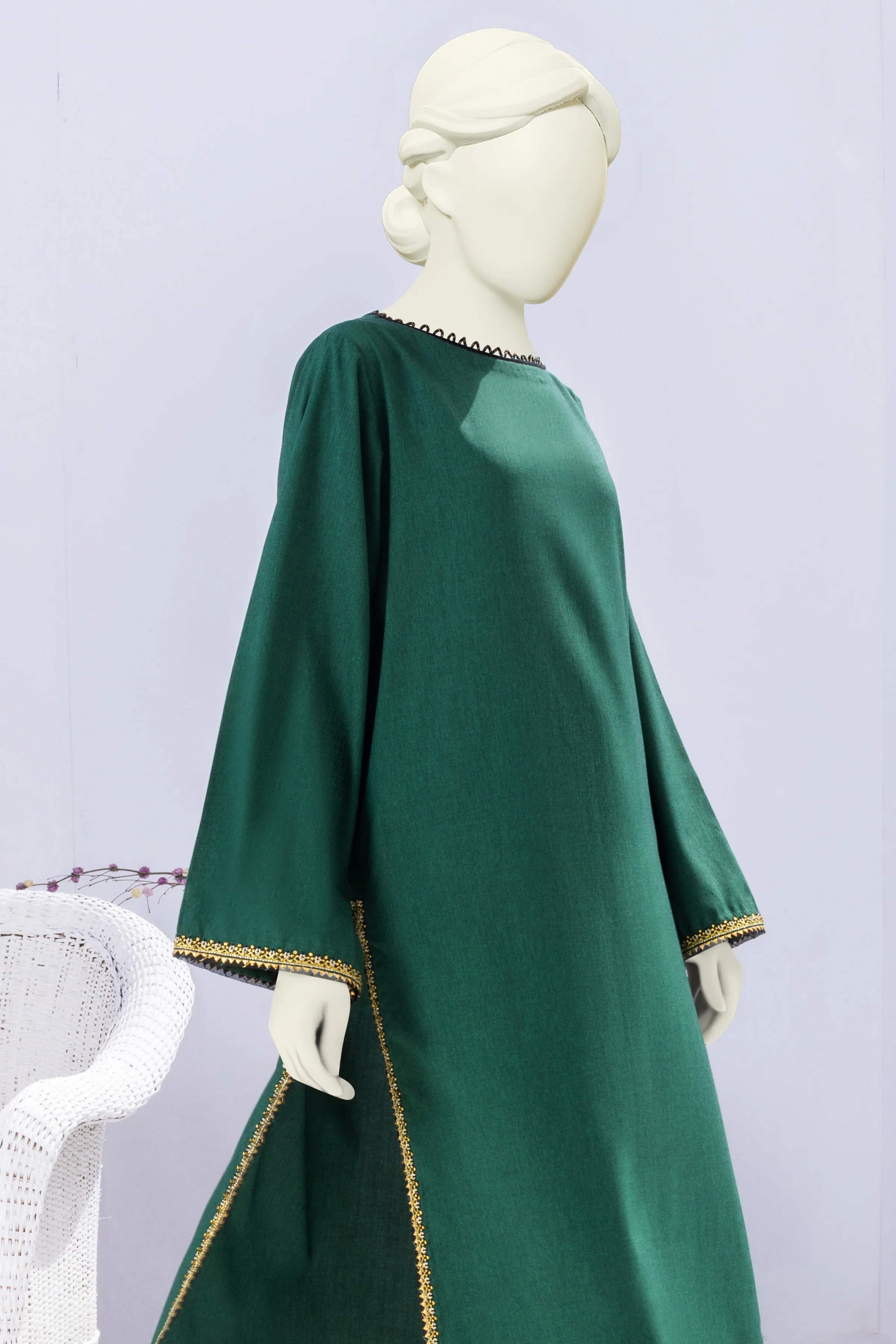 GREEN TEXTURED 2PC STITCHED | CCW-2PS-ST-S-US-22-2045/S ALMOND - Image 3