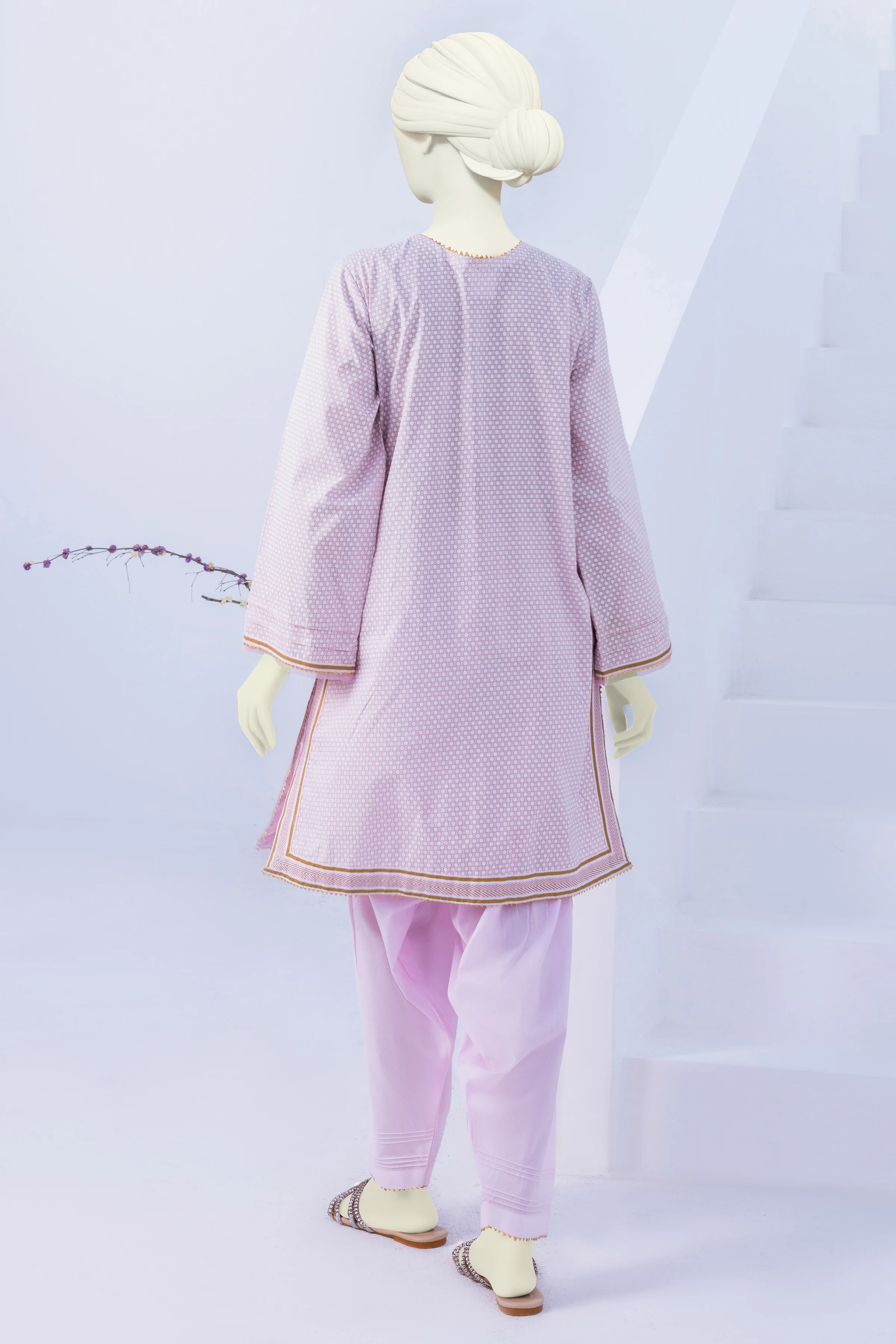 PINK-WHITE LAWN 2PC STITCHED | CCW-2PSU-ST-S-US-22-2064/S OPULENCE - Image 2