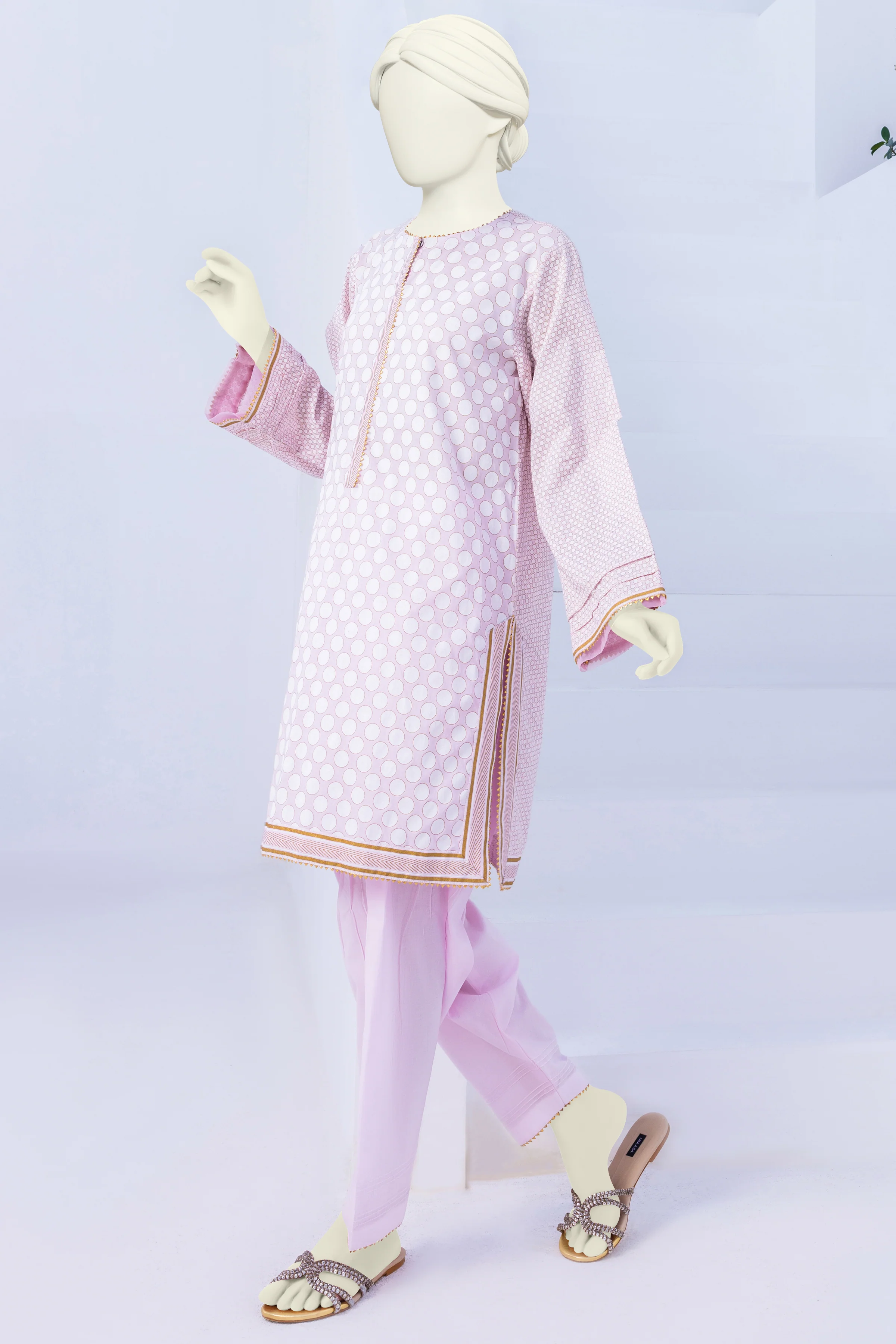 PINK-WHITE LAWN 2PC STITCHED | CCW-2PSU-ST-S-US-22-2064/S OPULENCE - Image 5
