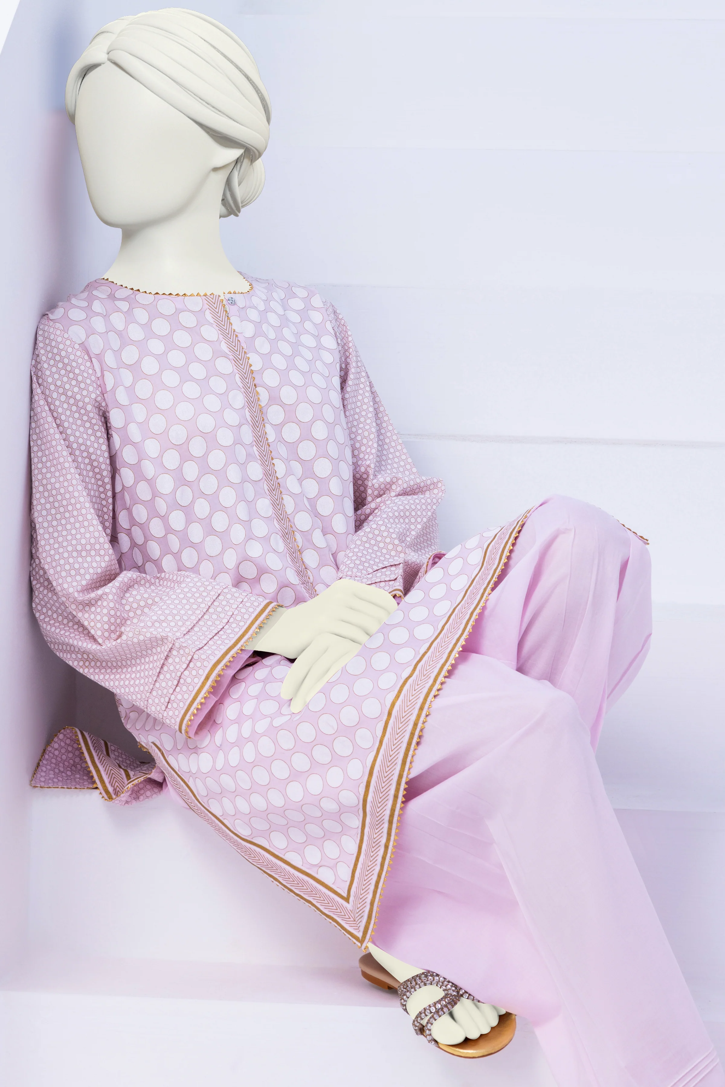 PINK-WHITE LAWN 2PC STITCHED | CCW-2PSU-ST-S-US-22-2064/S OPULENCE - Image 6
