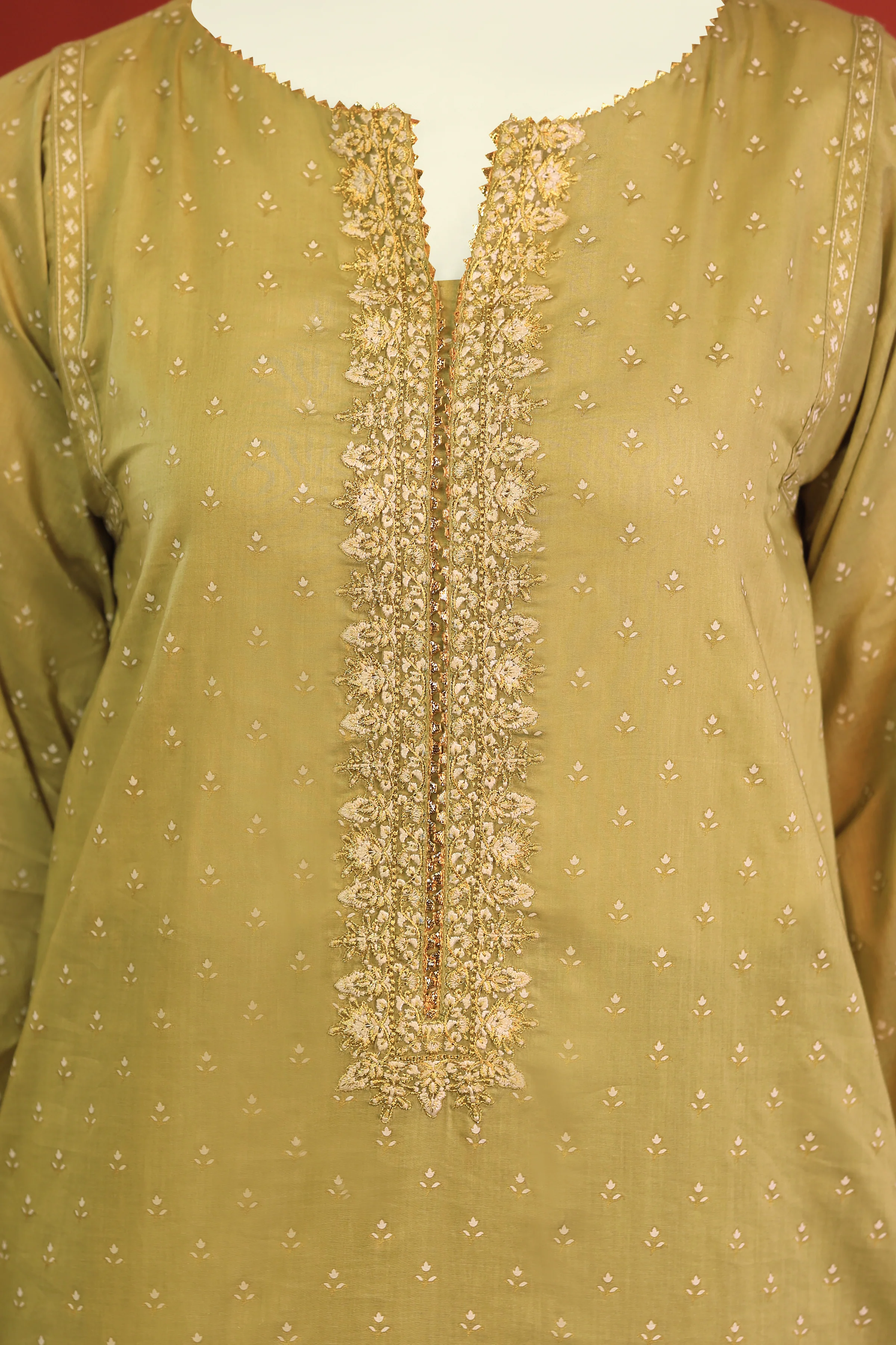PISTACHIO LAWN 3PC UNSTITCHED | CCW-3PSU-S-US-22-020/A SHAJAR-1 - Image 6