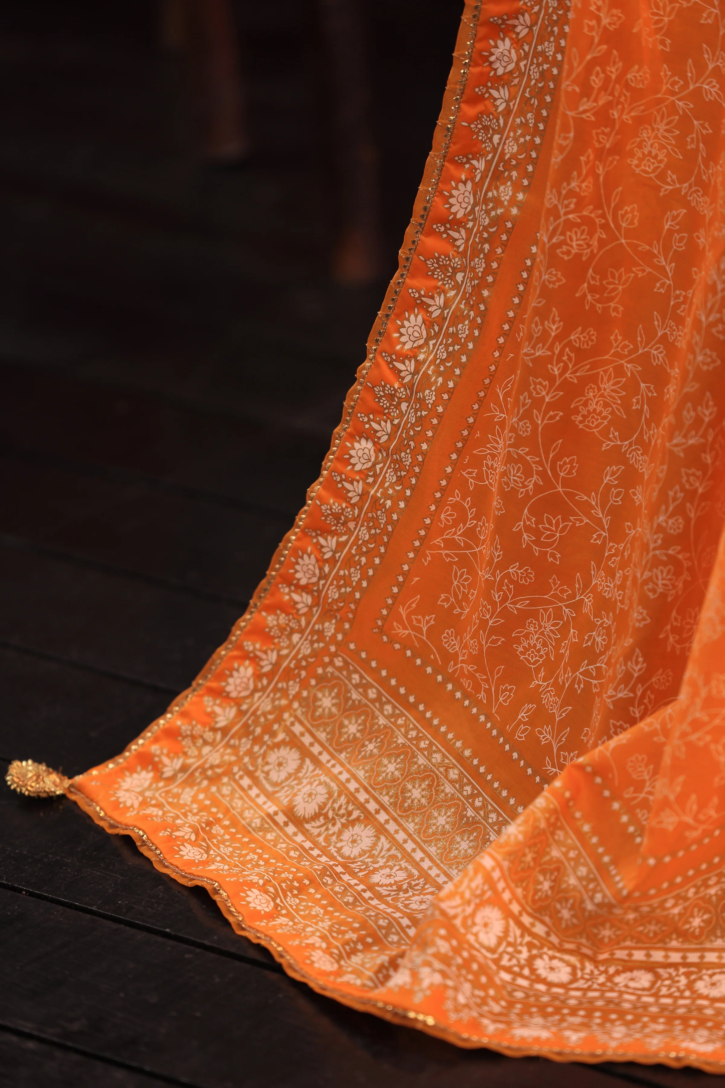 ORANGE LAWN 3PC UNSTITCHED | CCW-3PSU-S-US-22-020/B SHAJAR-2 - Image 2