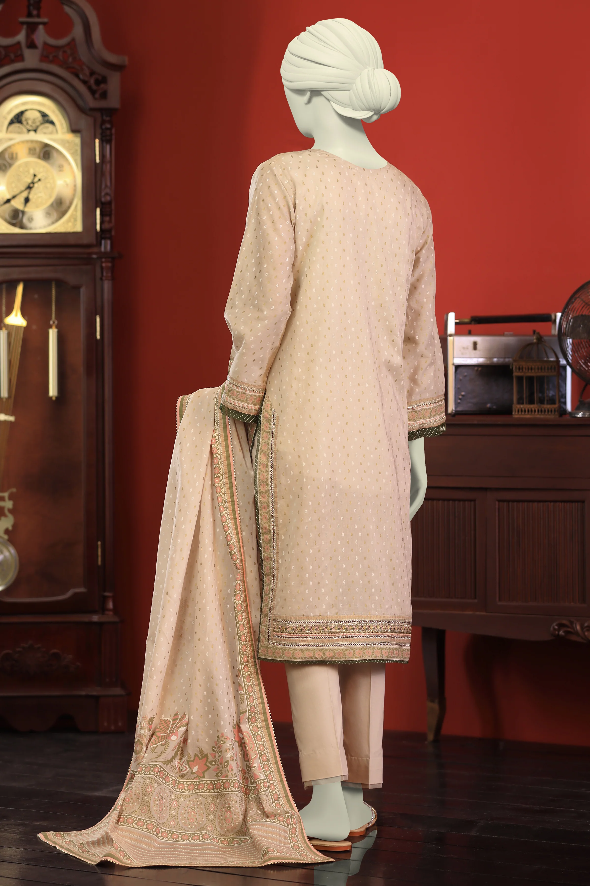 BEIGE LAWN 3PC UNSTITCHED | CCW-3PSU-S-US-22-021/A BAHAR-1 - Image 5