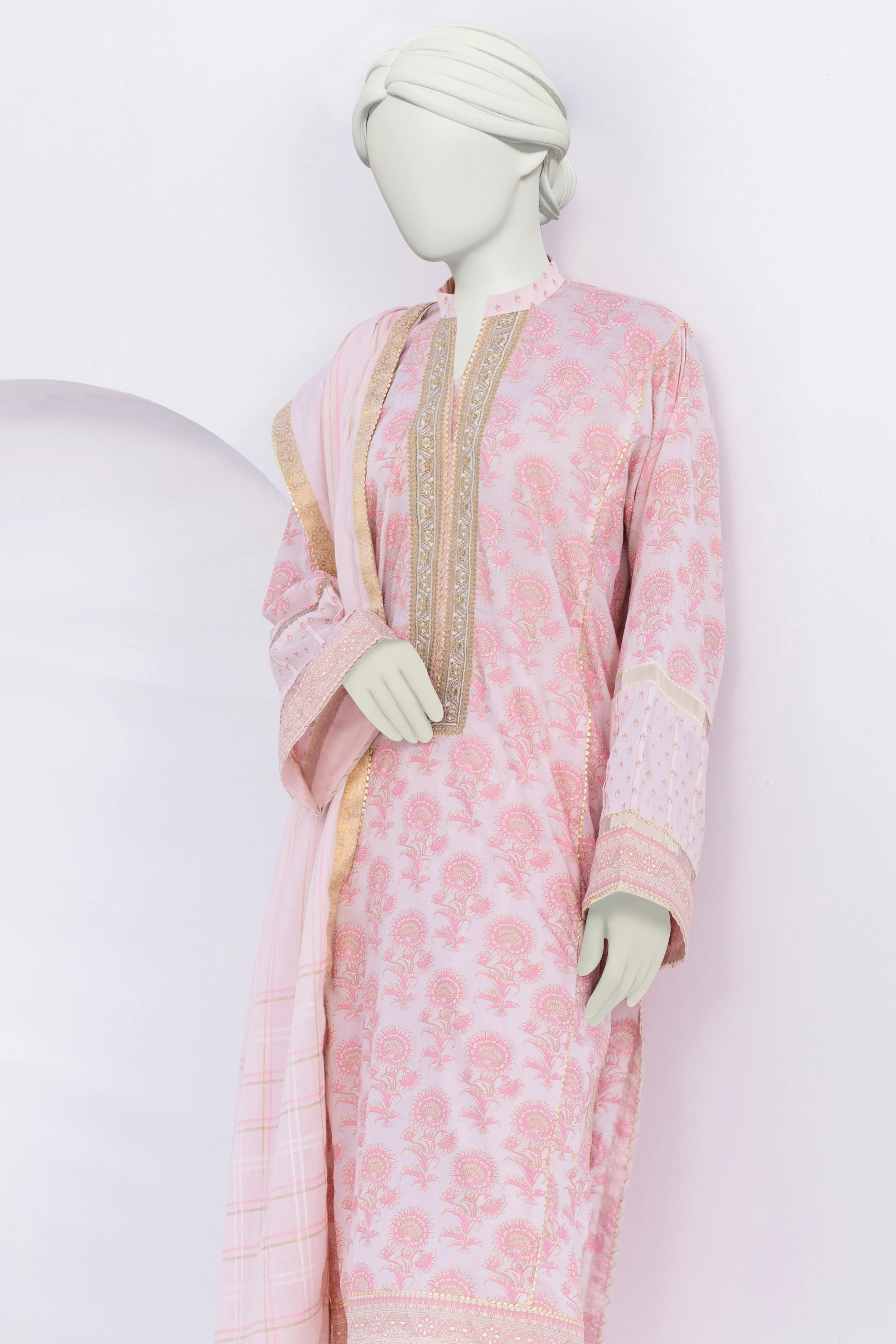 PINK LAWN 3PC UNSTITCHED | CCW-3PU-S-US-22-039/A ROSE-1 - Image 4