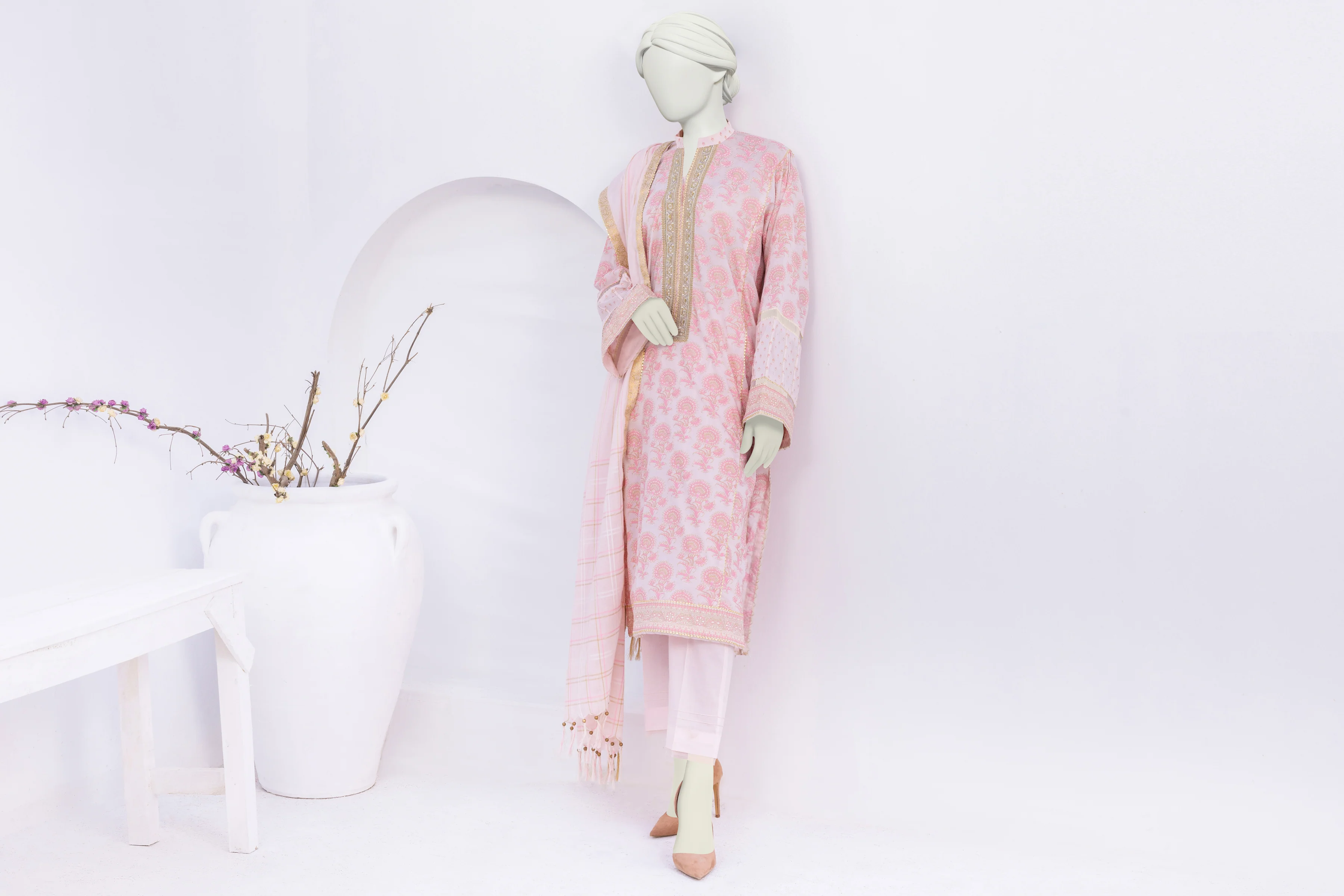 PINK LAWN 3PC UNSTITCHED | CCW-3PU-S-US-22-039/A ROSE-1 - Image 5