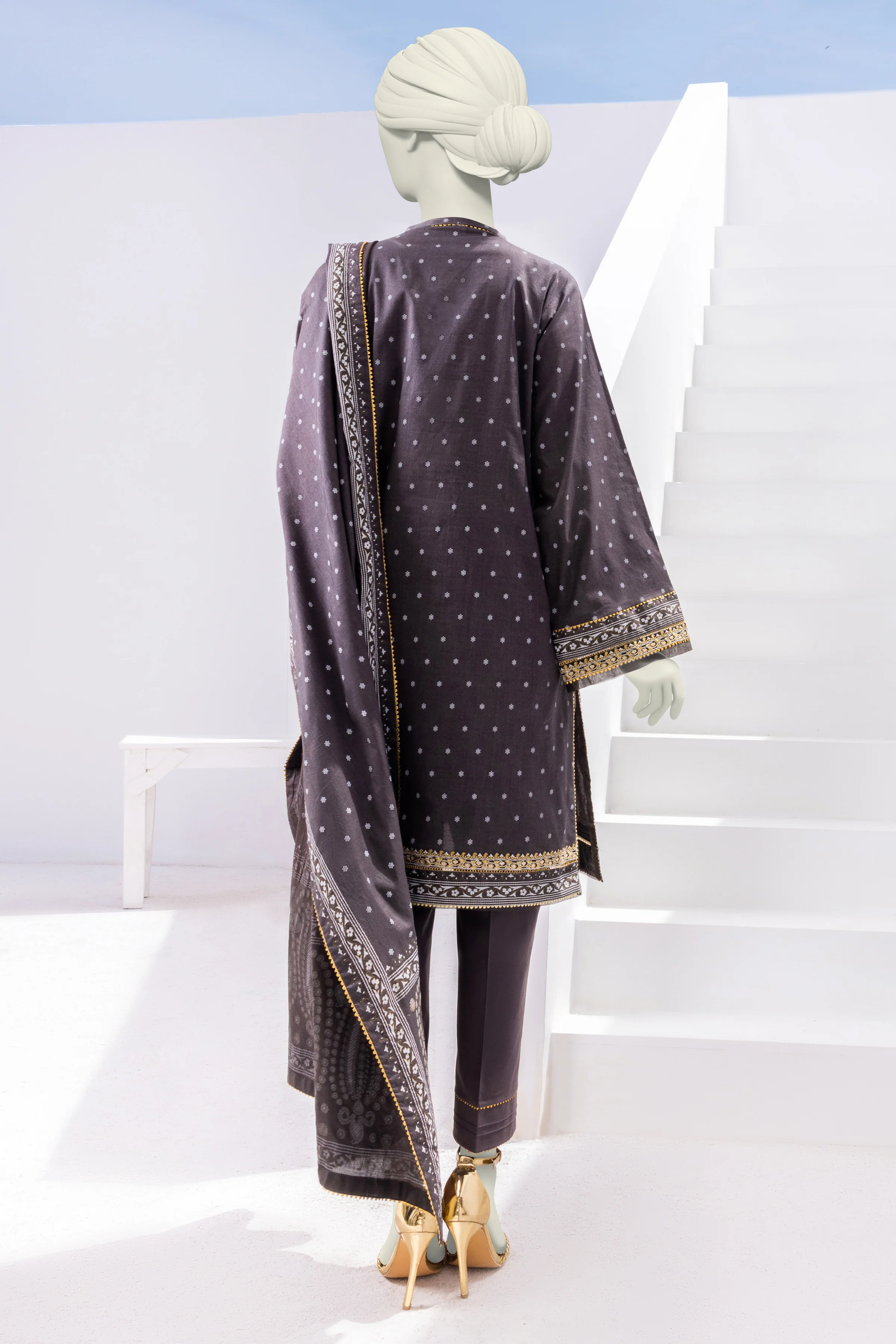 GREY LAWN 3PC UNSTITCHED | CCW-3PU-S-US-22-044 BLOSSOM - Image 2