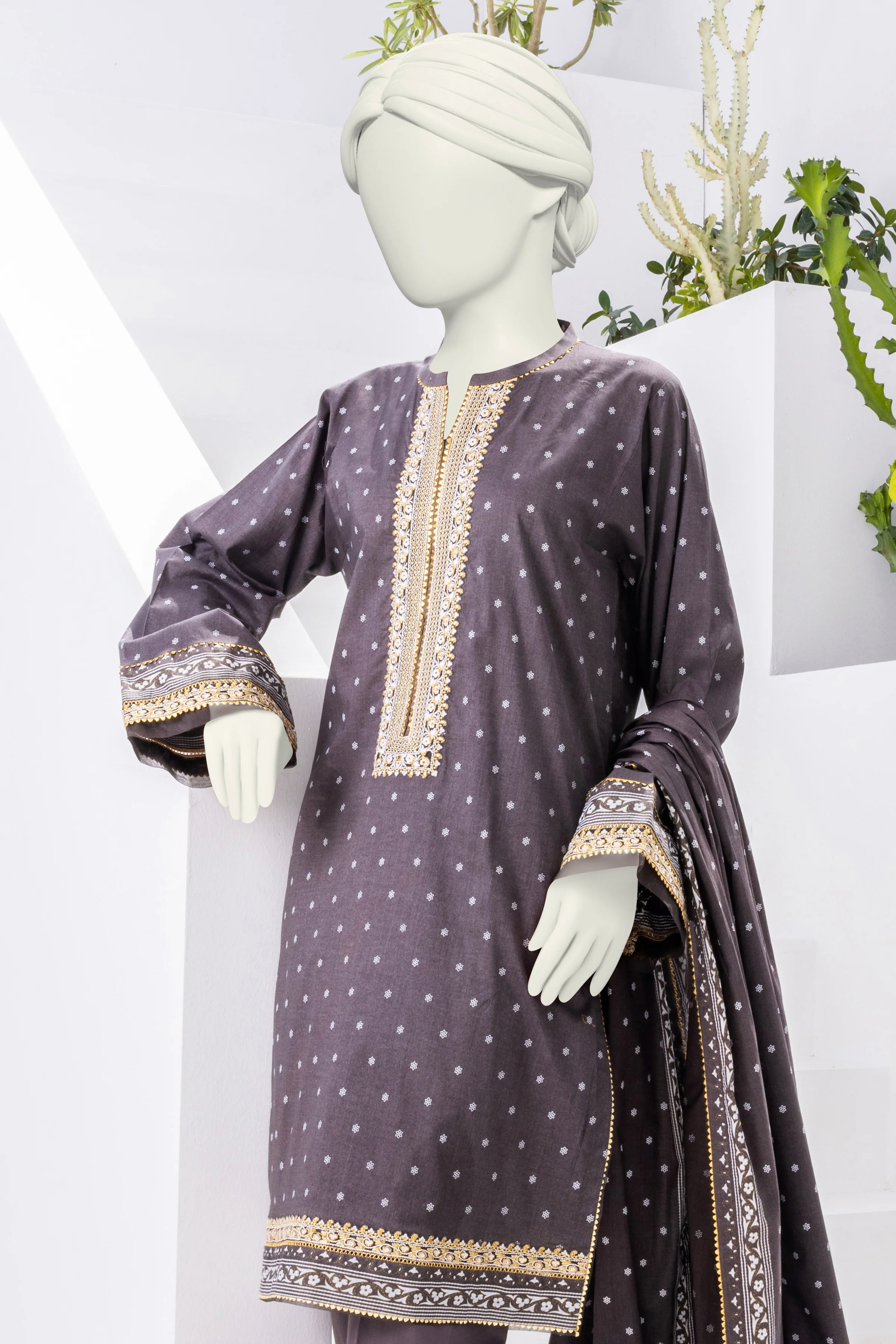 GREY LAWN 3PC UNSTITCHED | CCW-3PU-S-US-22-044 BLOSSOM - Image 4