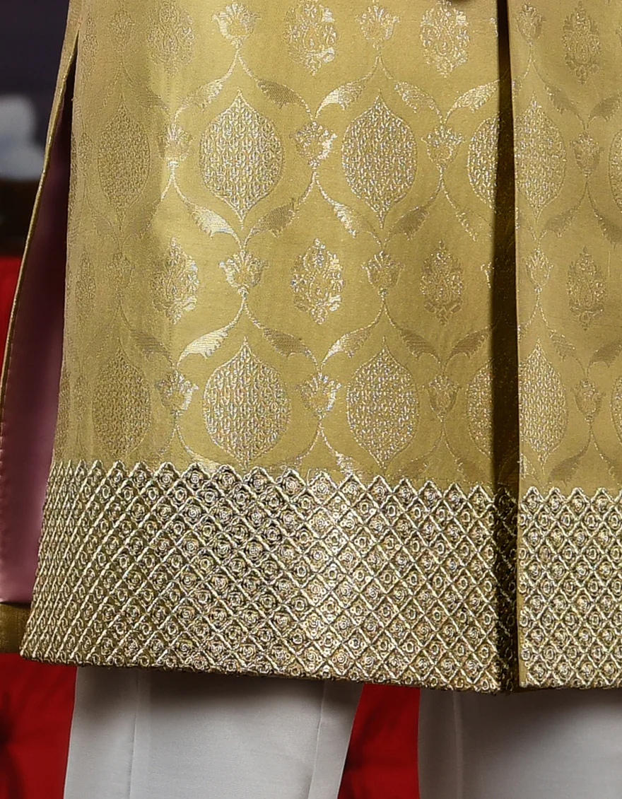 OLIVE SHERWANI | JJSW-US-531/S22/JJ7306-FL - Image 4