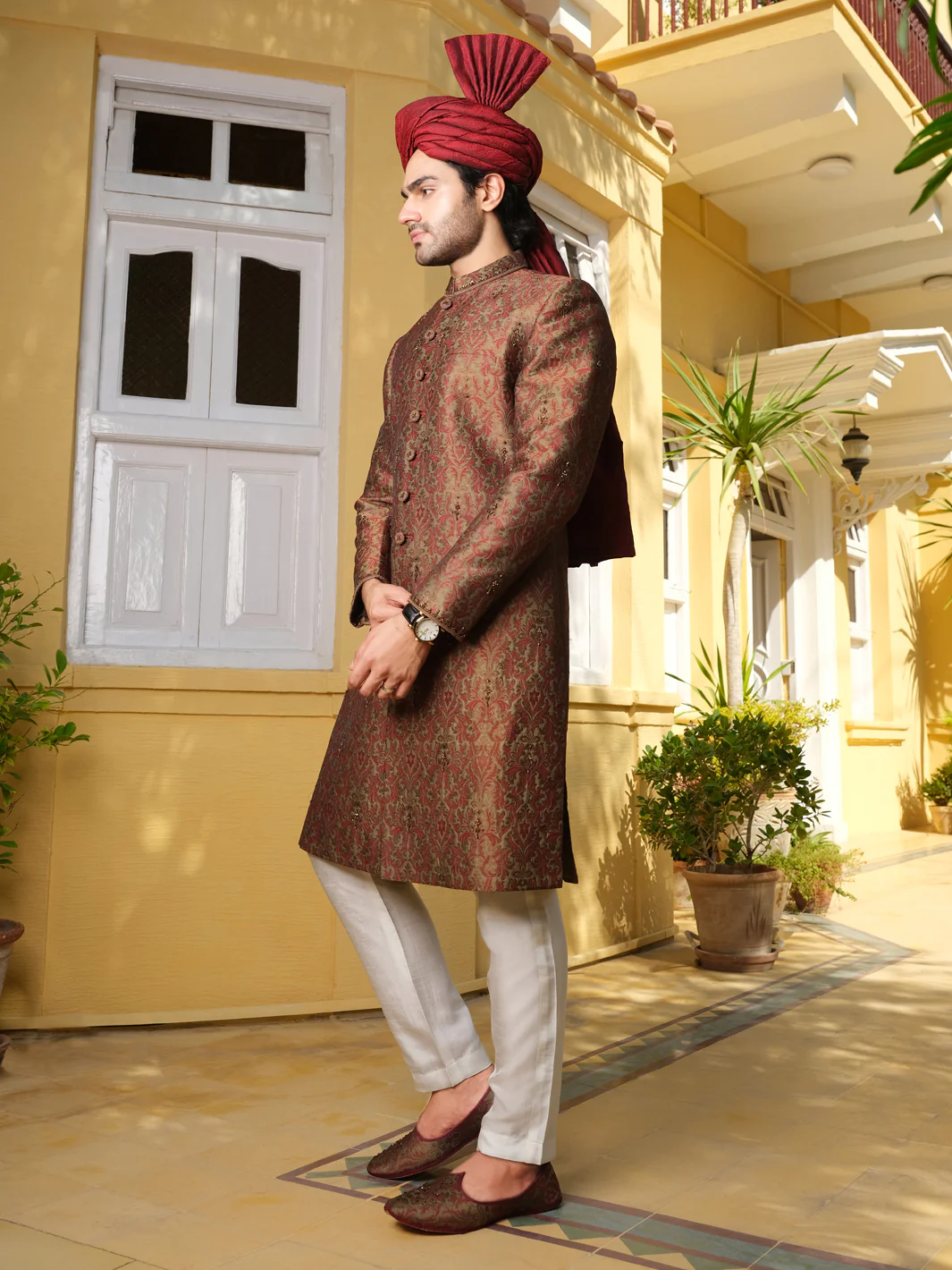 MAROON SHERWANI | AL-SW-US-115-R1/AM-379A - Image 2