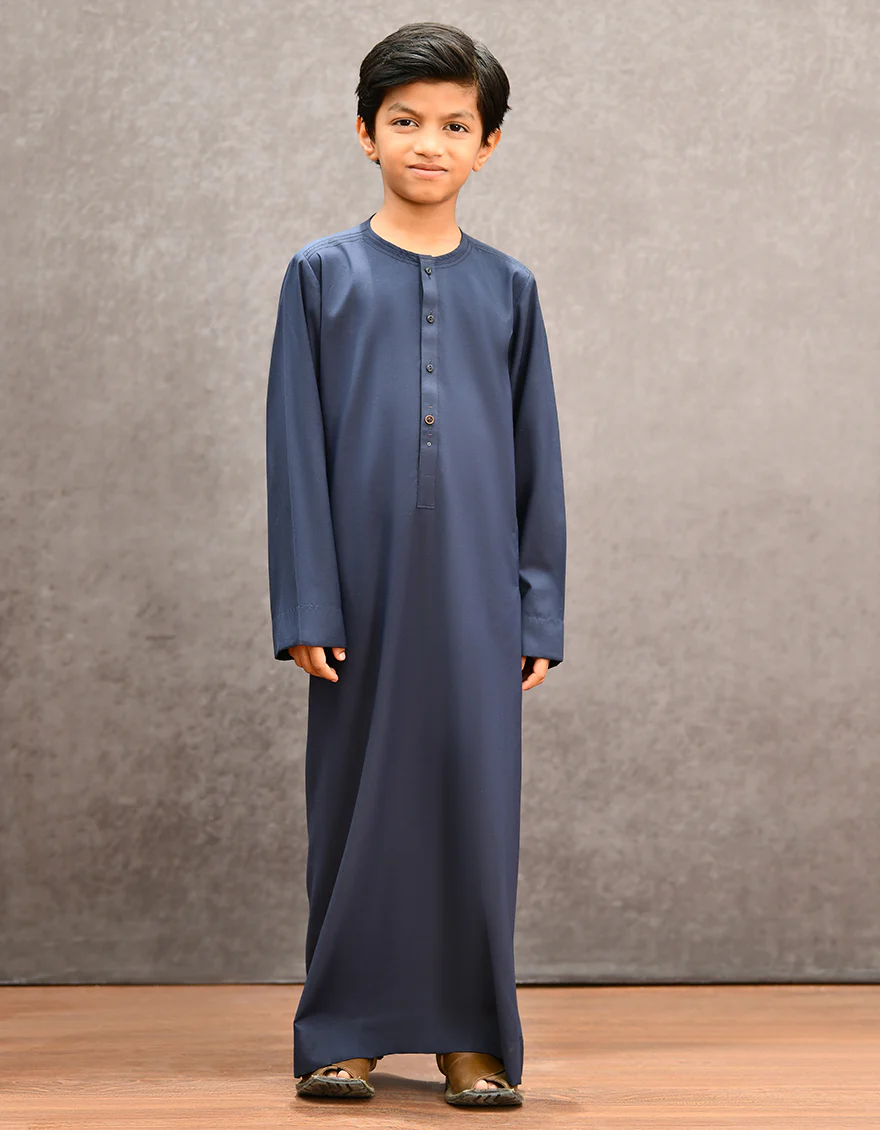 NAVY BLUE VISCOSE JUBBA | JC-JUBBA-US-44133/A22/JJ8402-CL - Image 3