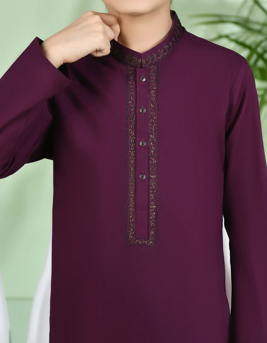 PURPLE COTTON KURTA | JCK-A-38914/S24/JJ87 - Image 2