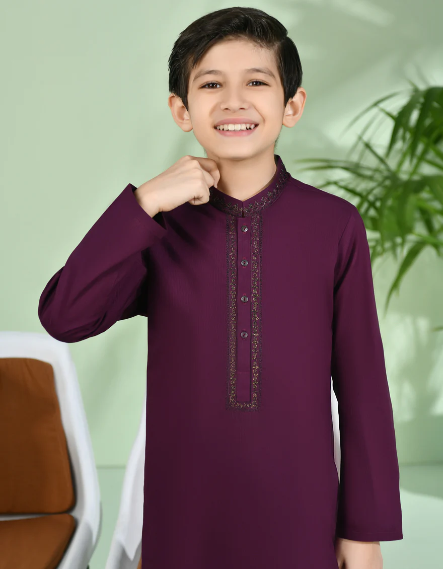 PURPLE COTTON KURTA | JCK-A-38914/S24/JJ87 - Image 3