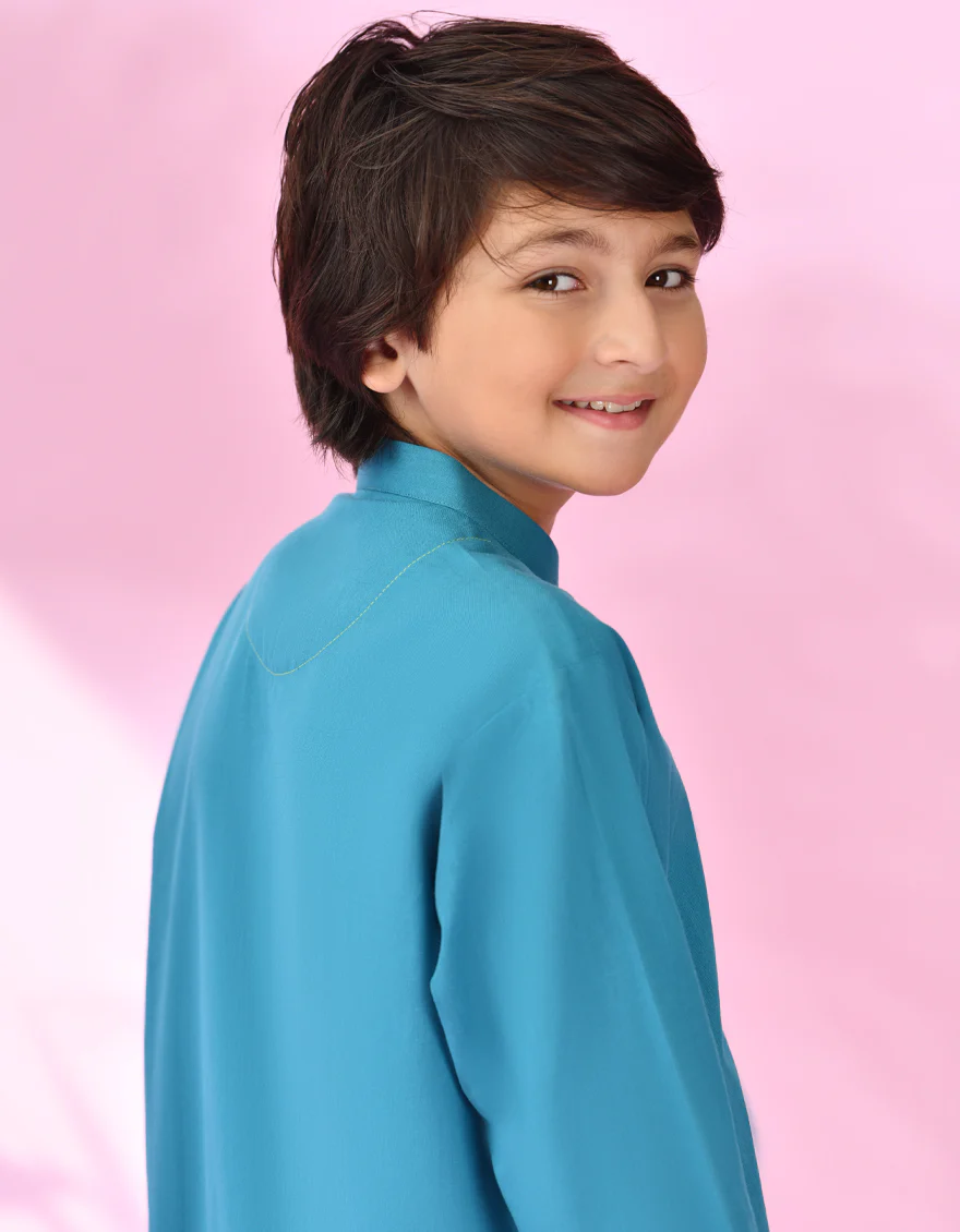 SEA GREEN COTTON KURTA | JCK-A-38950/S24/DME3208-PN - Image 2