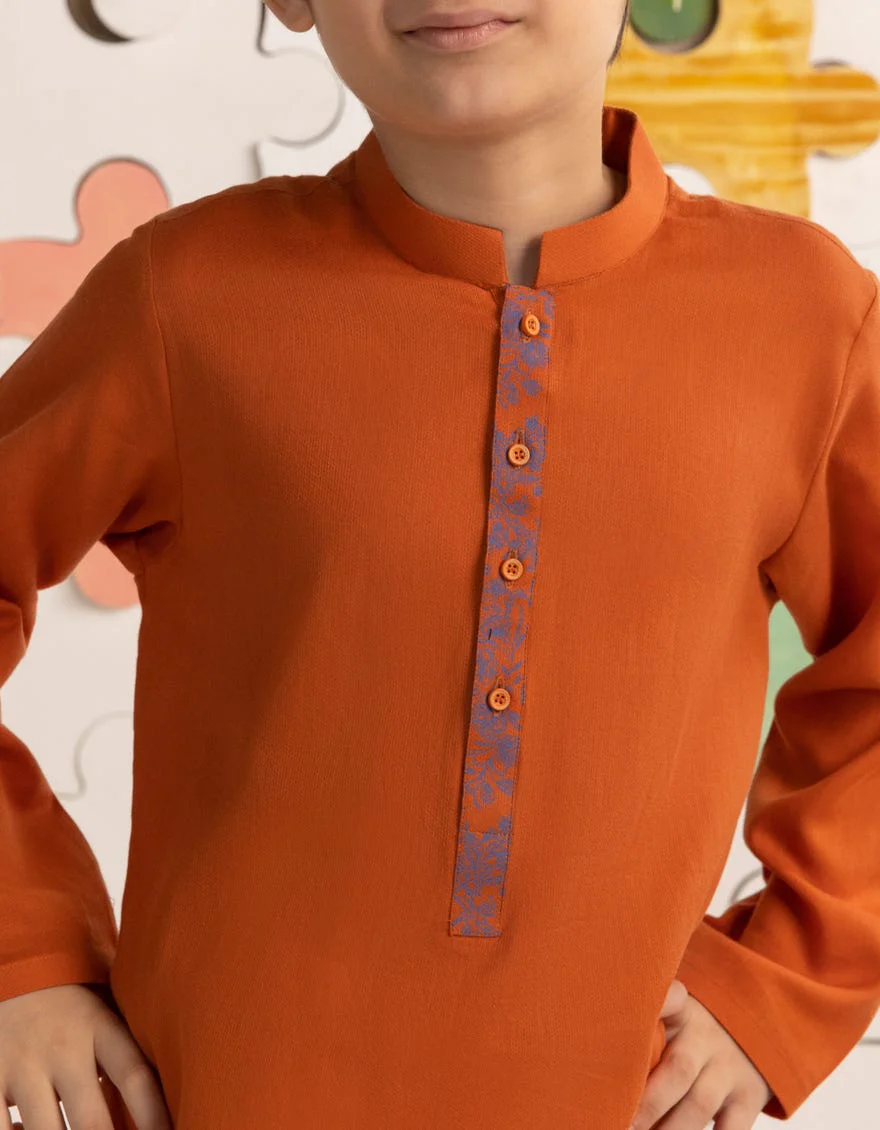 ORANGE COTTON KURTA | JCK-A-39179/S24/JJ9589-CL - Image 3