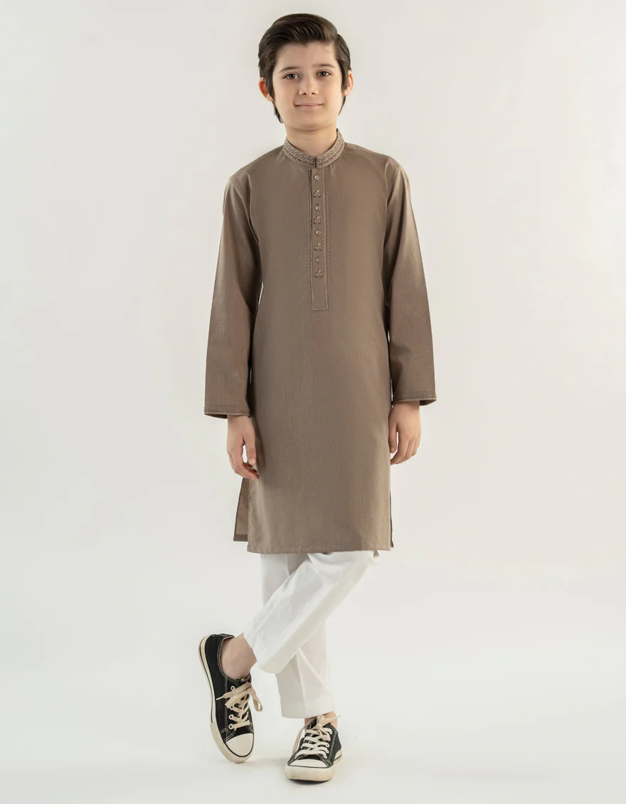 BROWN BLENDED KURTA | JCK-A-39208/S24/JJ9120-SF