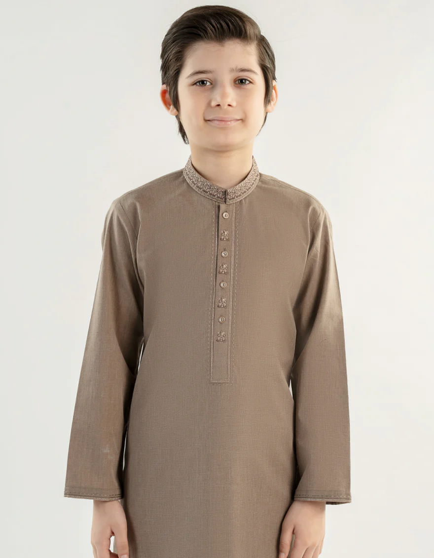 BROWN BLENDED KURTA | JCK-A-39208/S24/JJ9120-SF - Image 2
