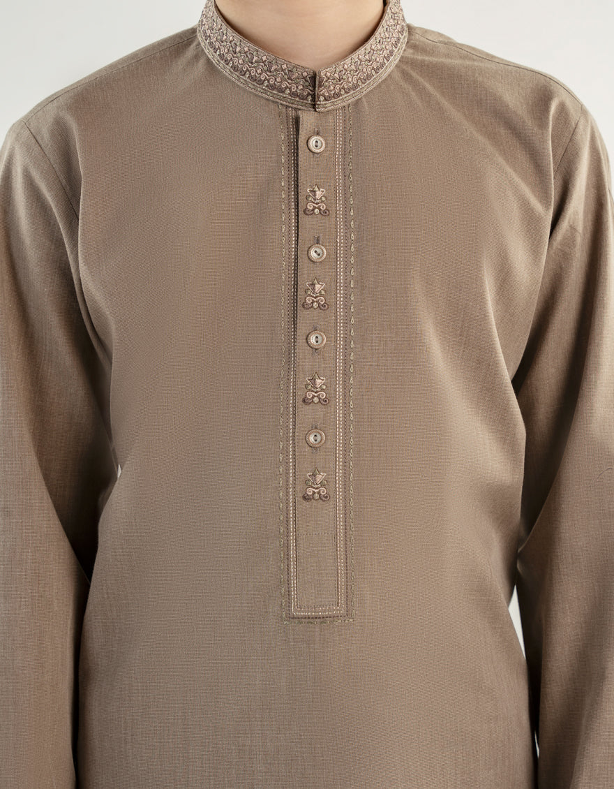 BROWN BLENDED KURTA | JCK-A-39208/S24/JJ9120-SF - Image 3