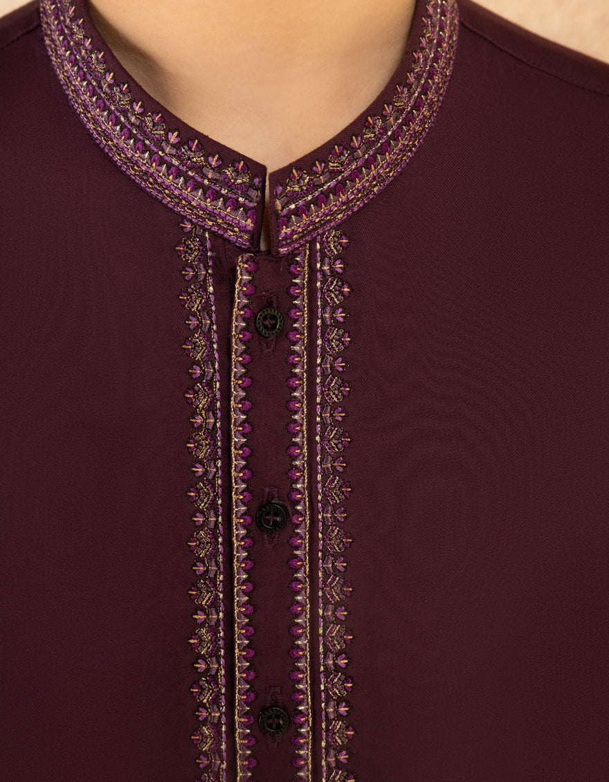 VIOLET BLENDED KURTA | JCK-A-39291/S25/JJ9954-FL - Image 3