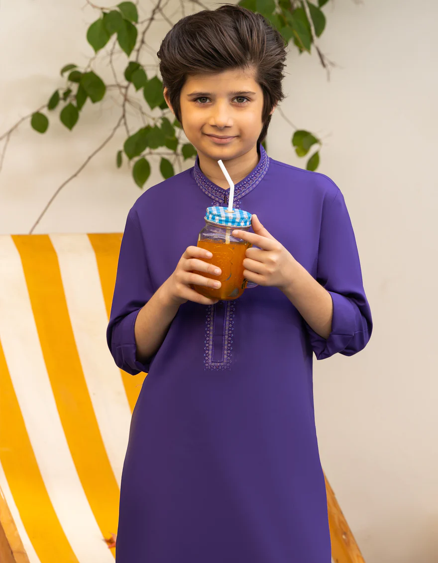 INDIGO BLENDED KURTA | JCK-A-39294/S25/JJ9954-FL - Image 2