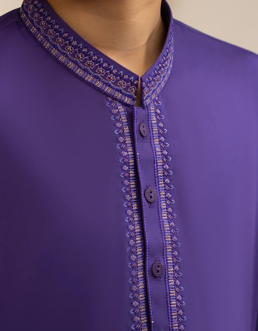 INDIGO BLENDED KURTA | JCK-A-39294/S25/JJ9954-FL - Image 3