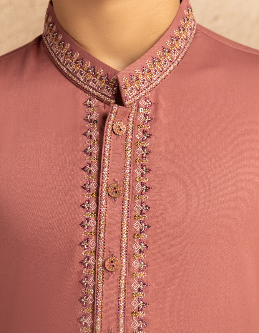 BRICK RED BLENDED KURTA | JCK-A-39295/S25/JJ99 - Image 3