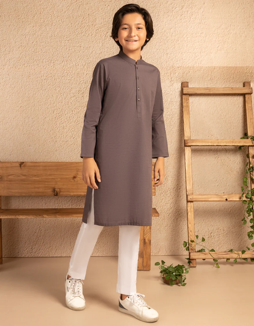 PURPLE BLENDED KURTA | JCK-A-39470/S25/JJ9677-PN - Image 4