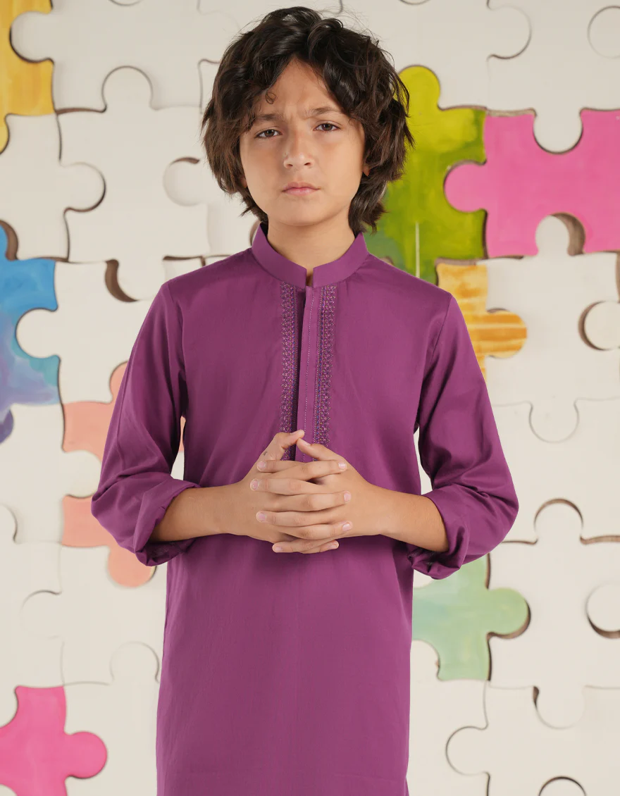 MAGENTA COTTON KURTA | JCK-A-46471/S24/JJ68 - Image 2