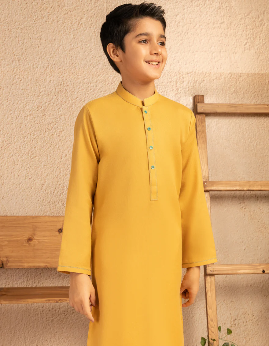 MUSTARD COTTON KURTA | JCK-A-46785/S25/JJ9589-PN - Image 2