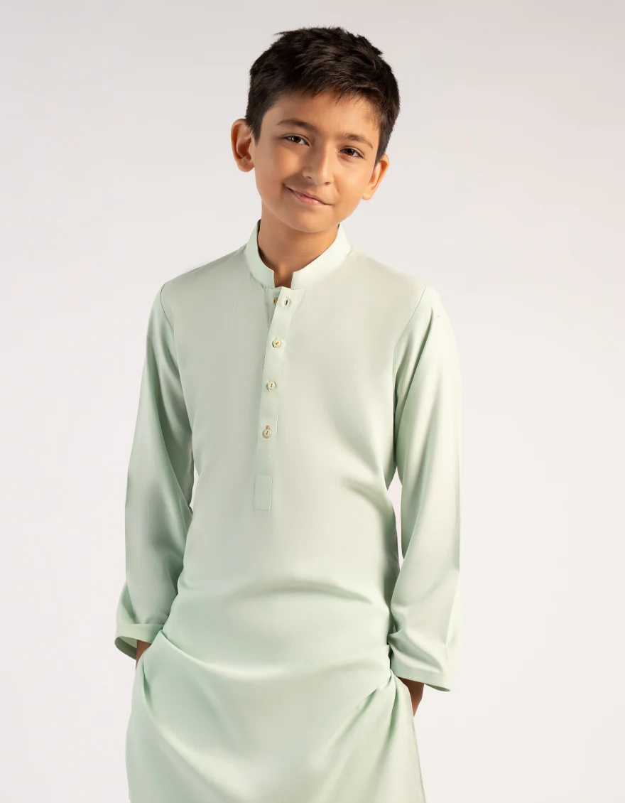 LIGHT GREEN BLENDED KURTA | JCK-A-46911/S25/JJ10075-CL - Image 2