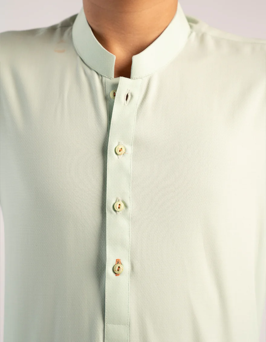 LIGHT GREEN BLENDED KURTA | JCK-A-46911/S25/JJ10075-CL - Image 3