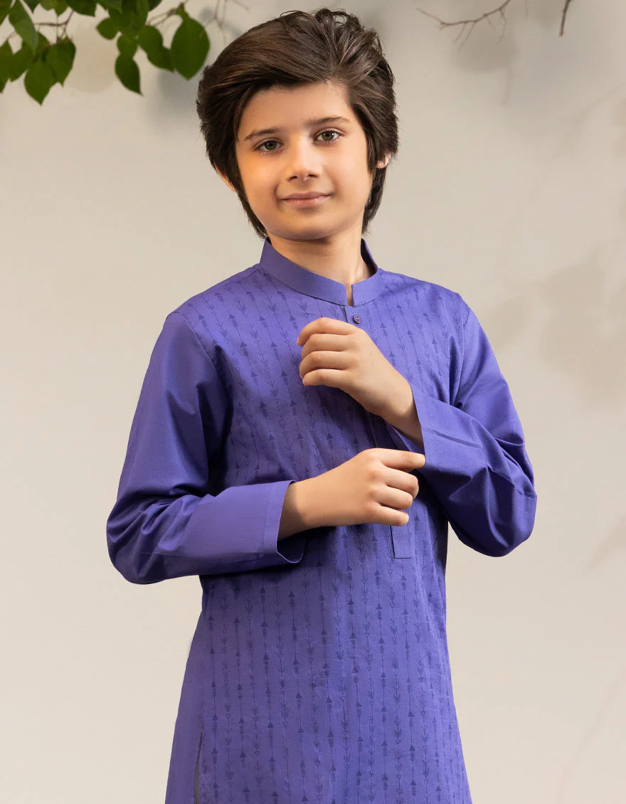 INK BLUE COTTON KURTA | JCK-A-50021/S25/JJ9552-CL - Image 2