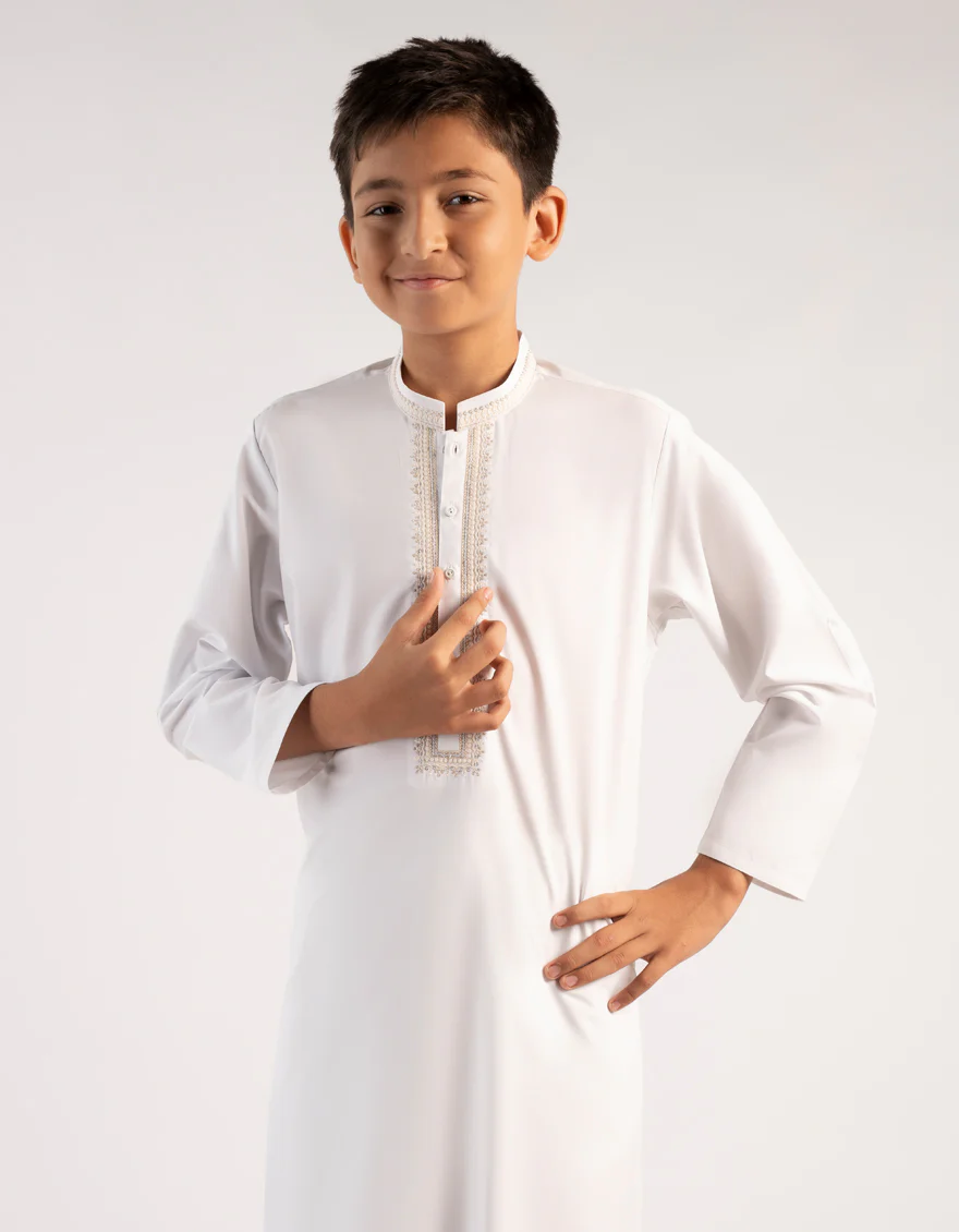 OFF WHITE BLENDED KURTA | JCK-A-50313/S25/JJ9251-SF - Image 2