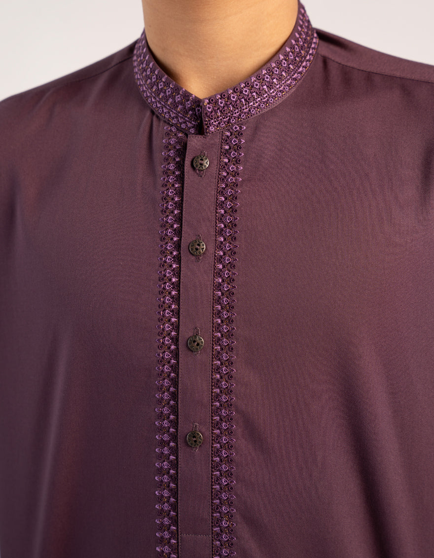 PURPLE BLENDED KURTA | JCK-A-50377/S25/JJ10242-SF - Image 3