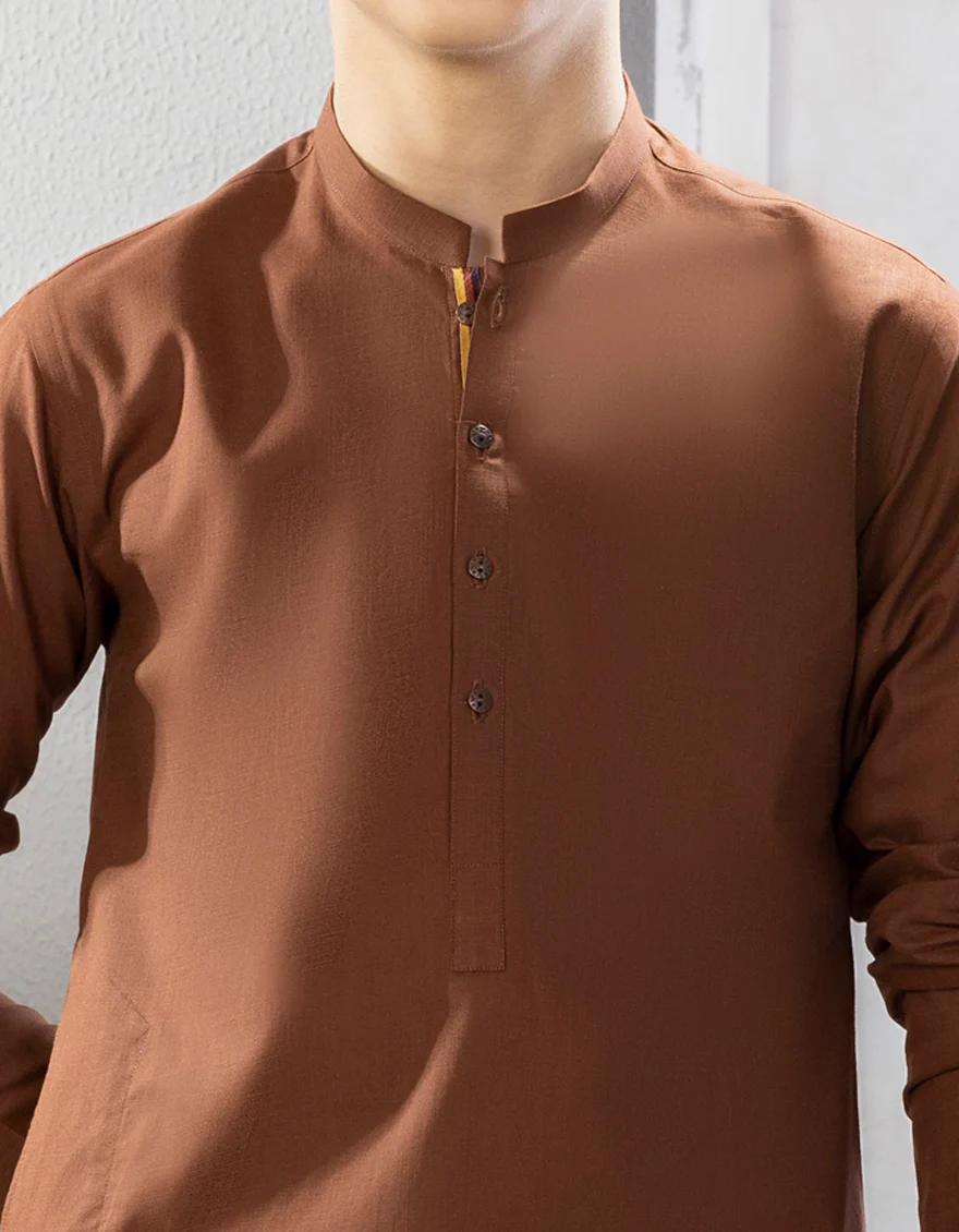 BROWN COTTON KURTA | JCK-A-US-38590/W22/JJ8293-PN - Image 2