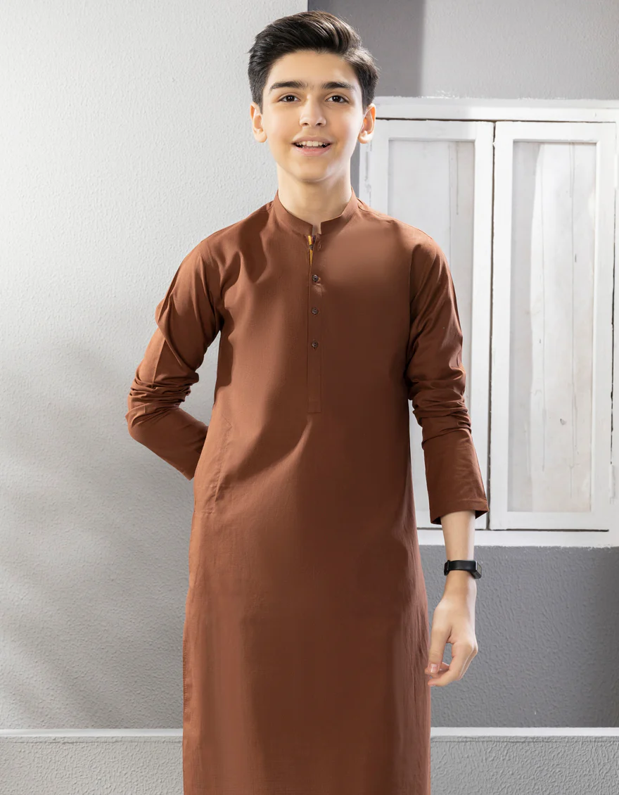 BROWN COTTON KURTA | JCK-A-US-38590/W22/JJ8293-PN - Image 3