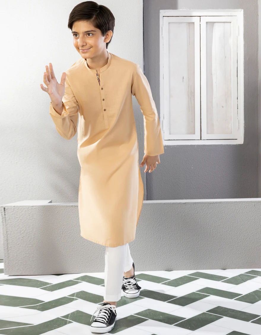FAWN COTTON KURTA | JCK-A-US-38592/W22/JJ8293-PN - Image 5